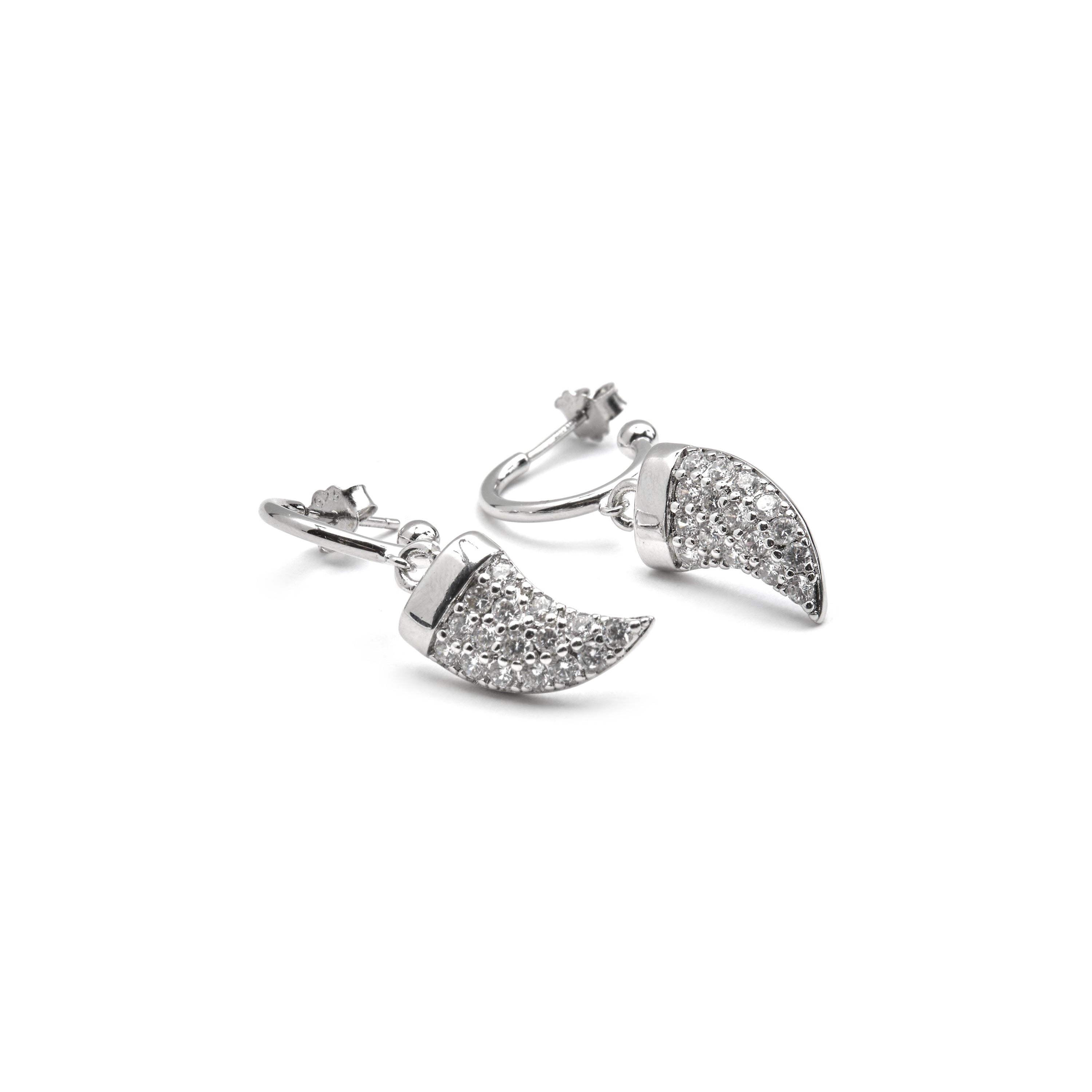 Orecchini in Argento Sterling 925 e Zirconia Cubica con finitura in rodio - Dek