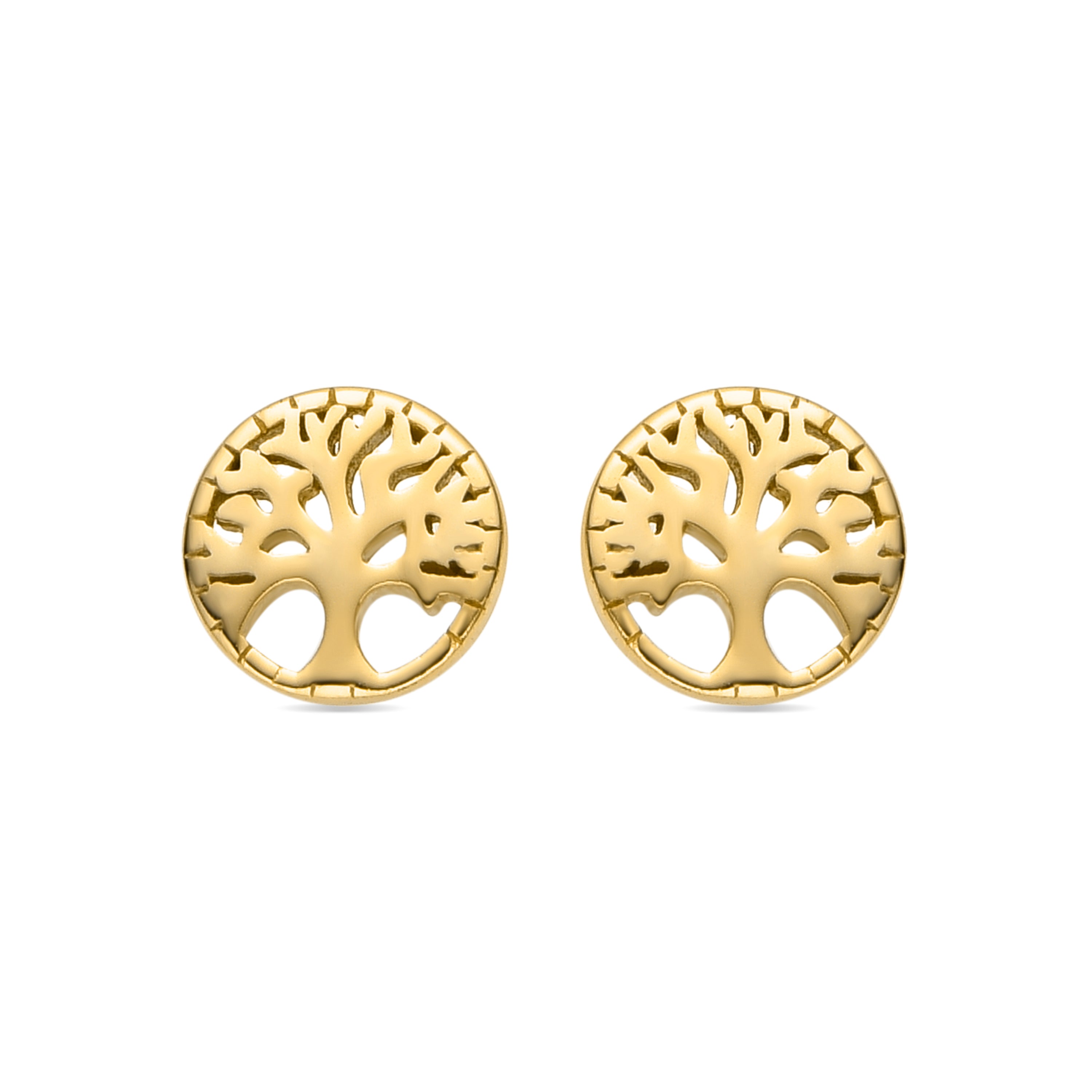 925 Sterling Silver Earrings with 18k Yellow Gold Finish - Tepai