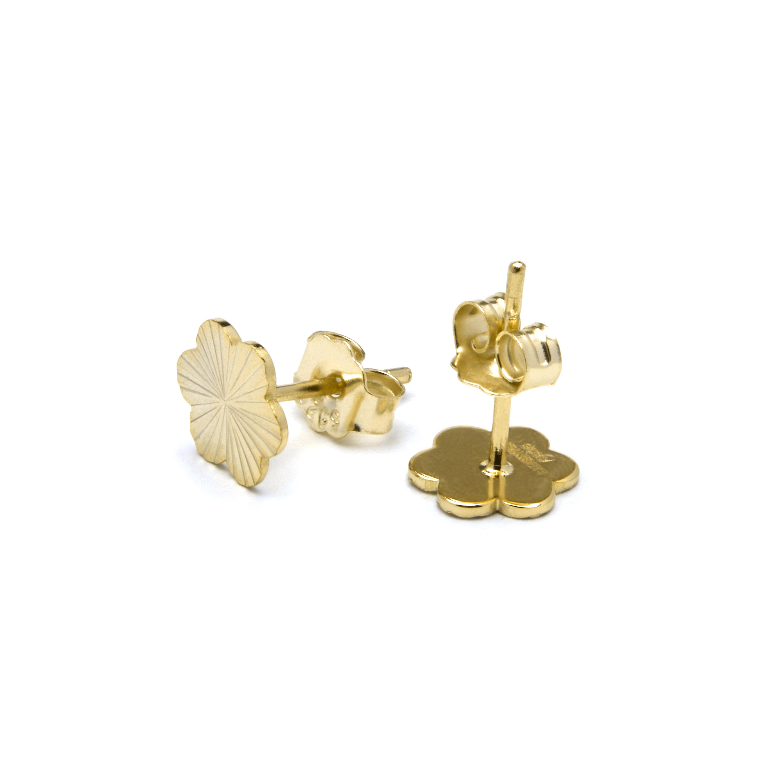 Pendientes de Plata de Ley 925 acabado oro amarillo de 18k - Vorha