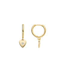 Pendientes de Plata de Ley 925 y Circonita Brillante acabado oro amarillo de 18k - Kitzi