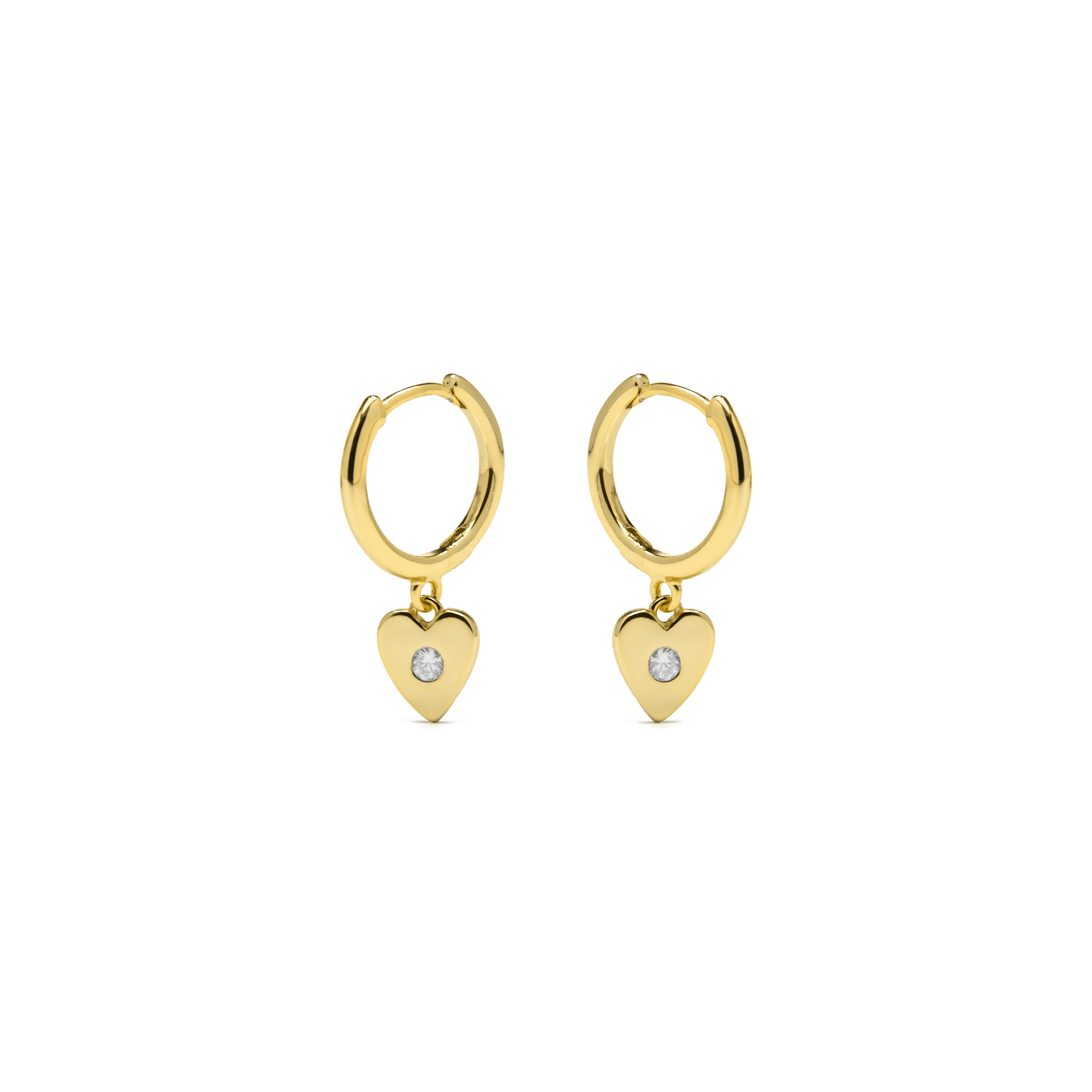 Ohrringe aus 925er Sterlingsilber und glänzenden Zirkonia mit 18k Gelbgold-Finish - Kitzi