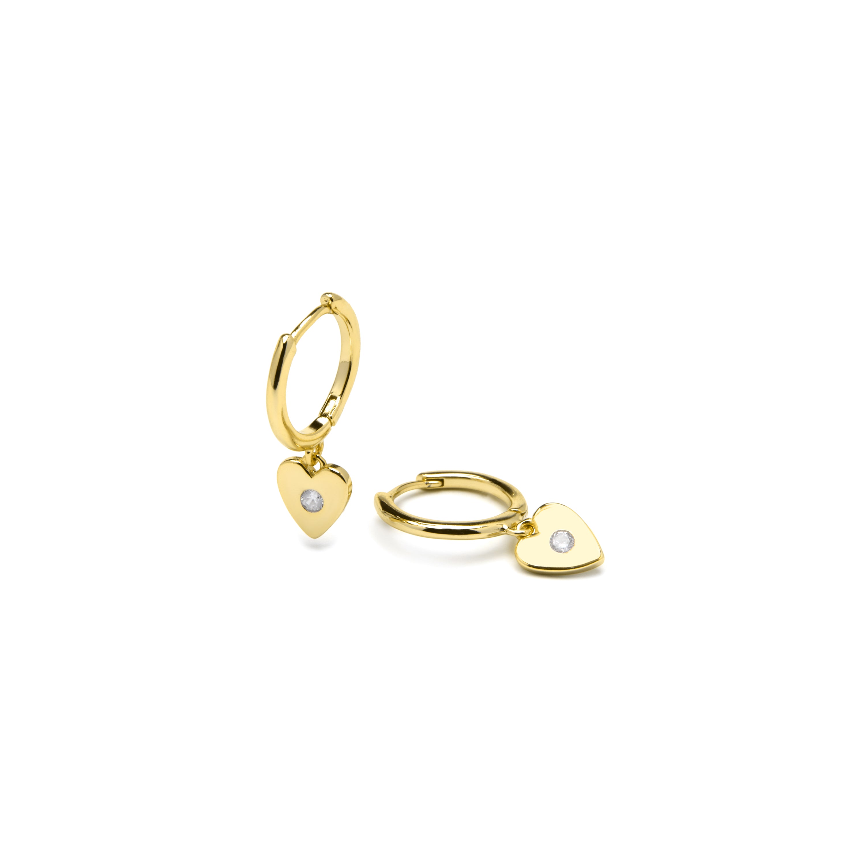 Ohrringe aus 925er Sterlingsilber und glänzenden Zirkonia mit 18k Gelbgold-Finish - Kitzi