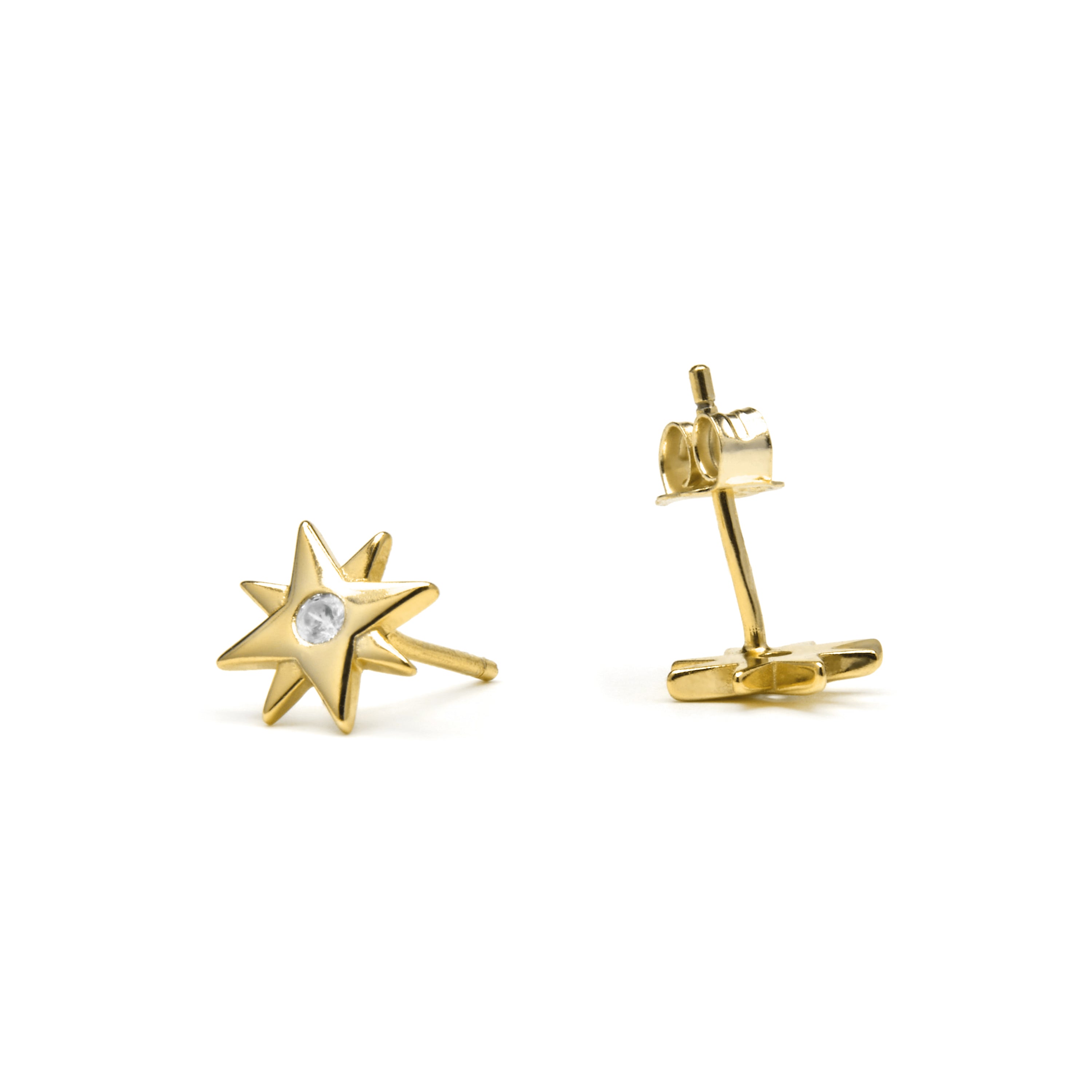 Ohrringe aus 925er Sterlingsilber und glänzenden Zirkonia mit 18k Gelbgold-Finish - Meril