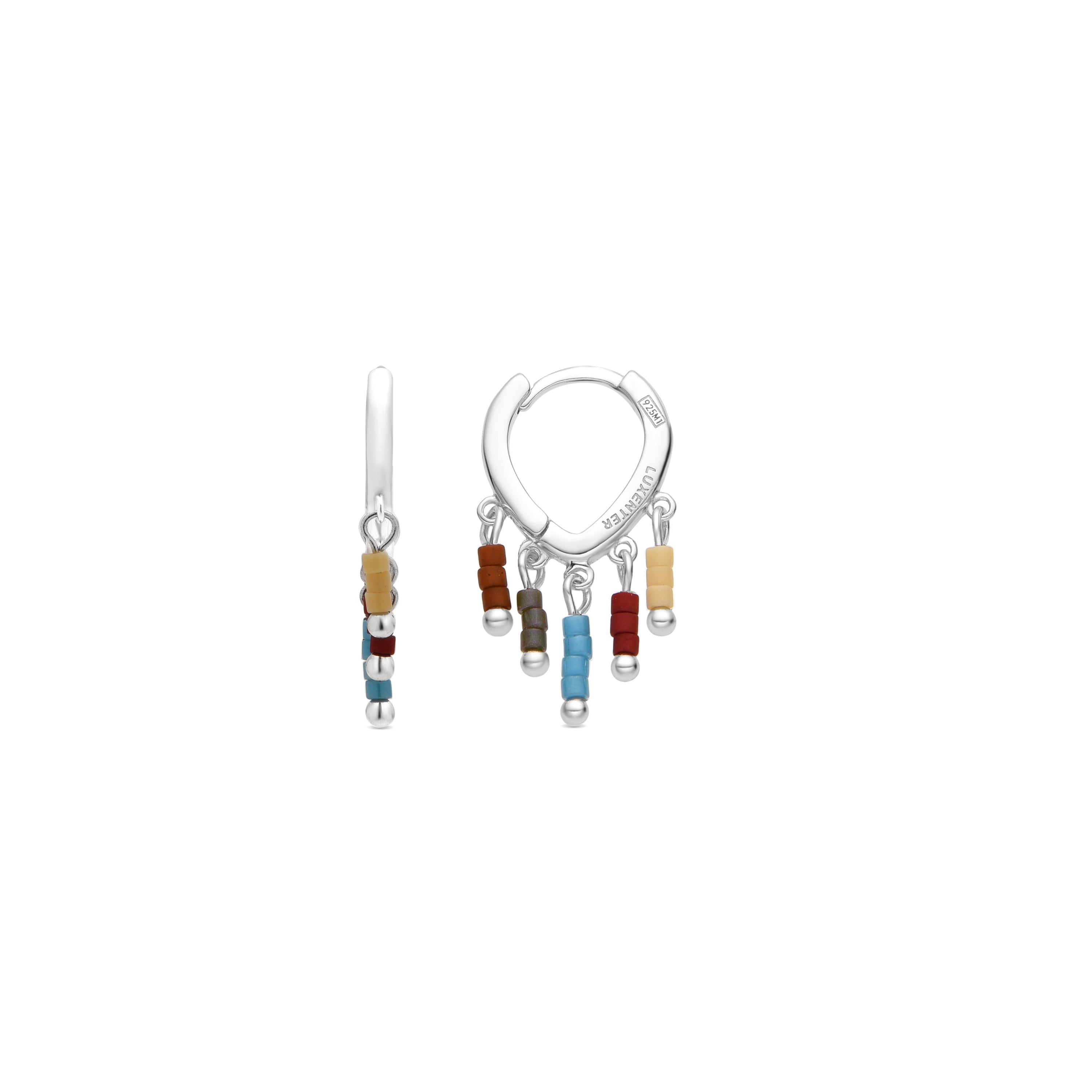 Orecchini in Argento Sterling 925 e Laccato Multicolore finitura rodio - Lelsi