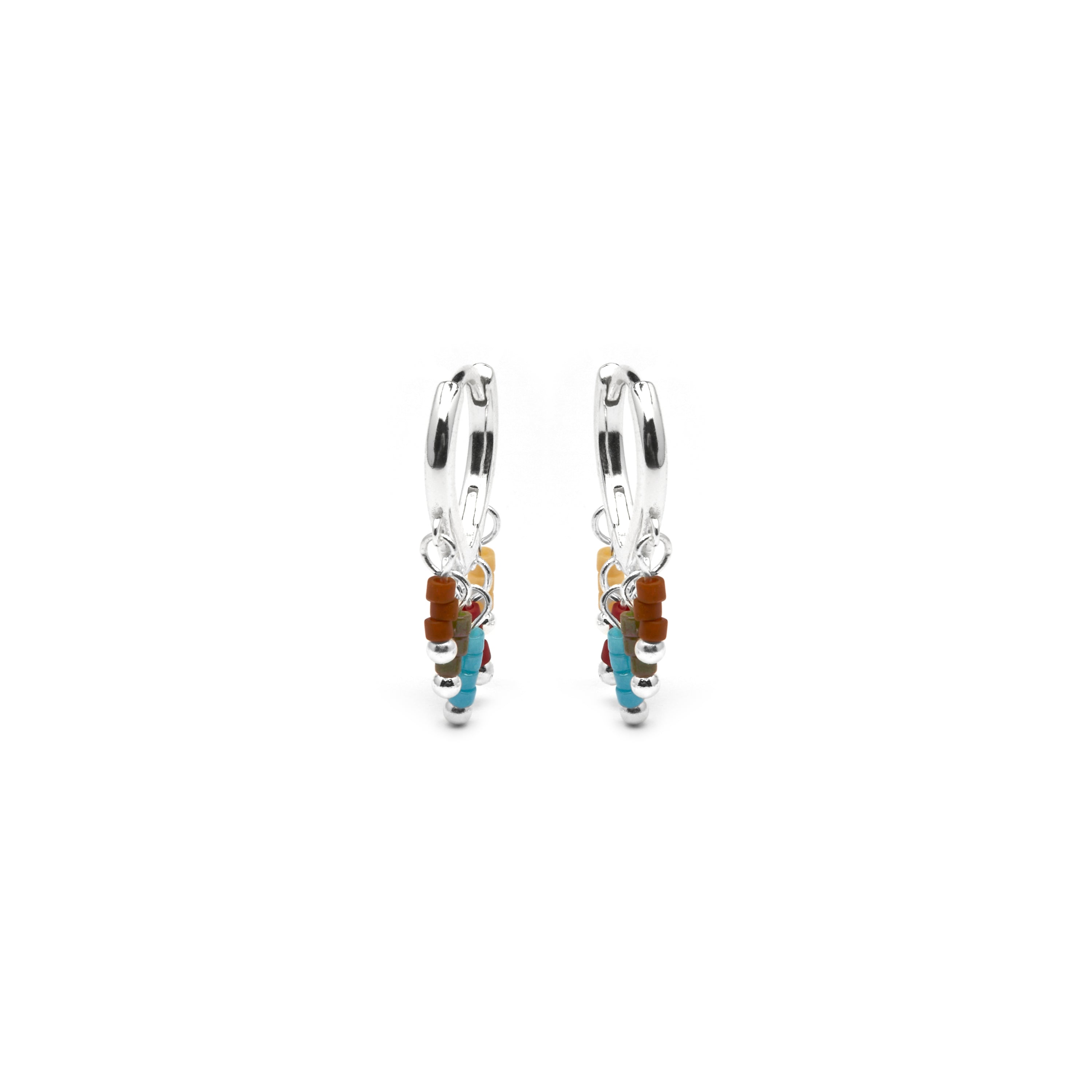 Orecchini in Argento Sterling 925 e Laccato Multicolore finitura rodio - Lelsi