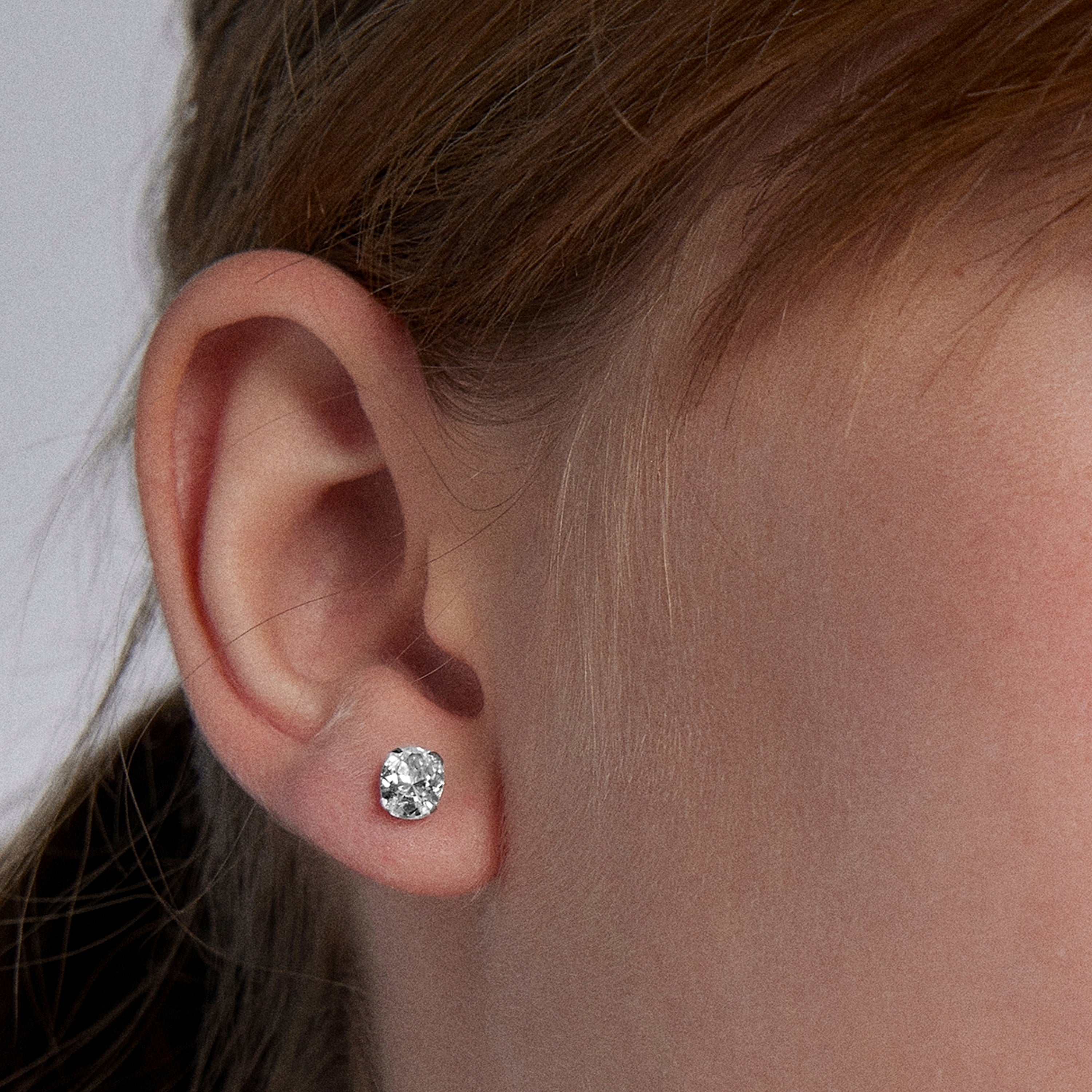Boucles d'oreilles en argent sterling 925 avec zircon brillant finition rhodiée - Essential