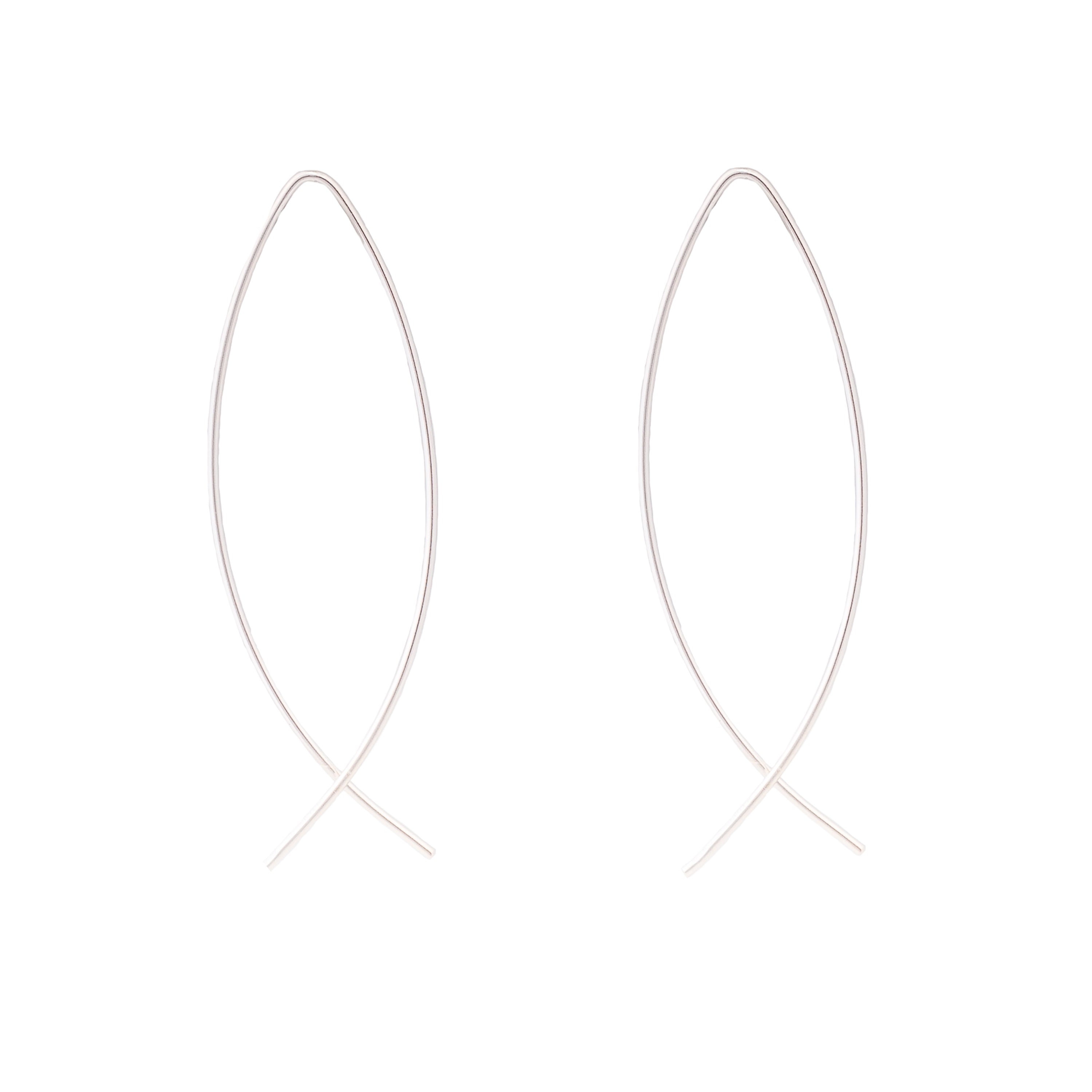 925 Sterling Silver Earrings finished in rhodium - Essential