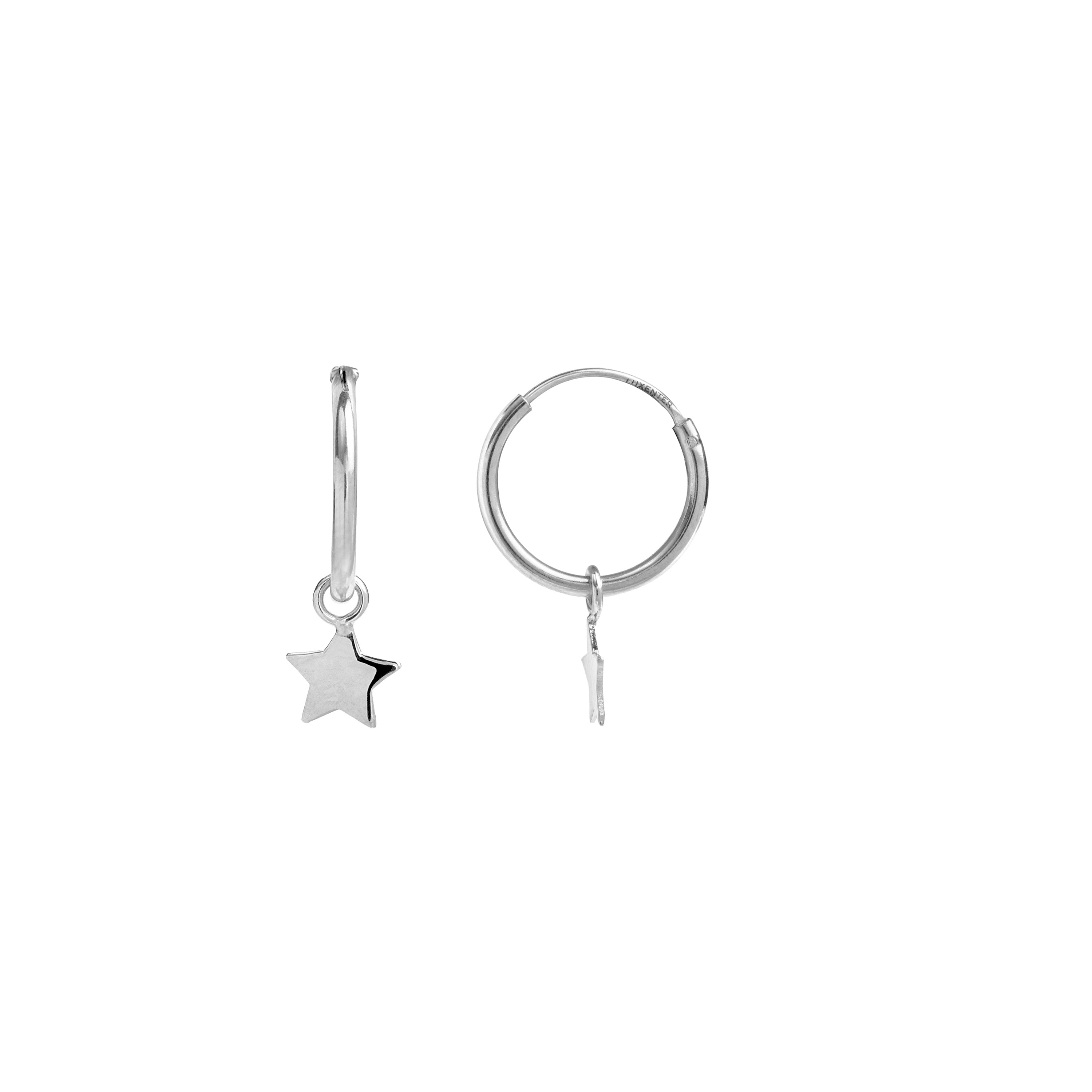 925 Sterling Silver Earrings finished in rhodium - Essential