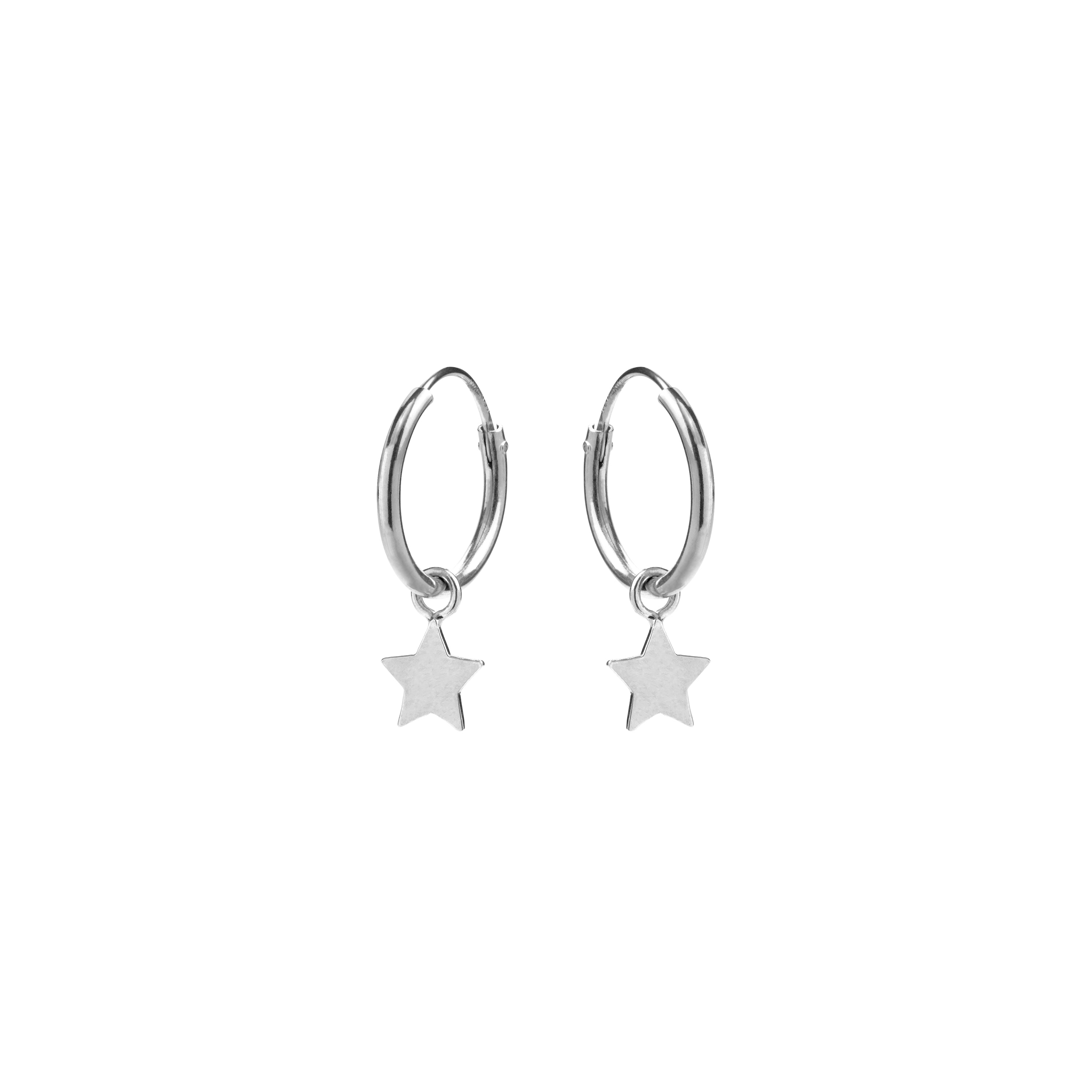925 Sterling Silver Earrings finished in rhodium - Essential