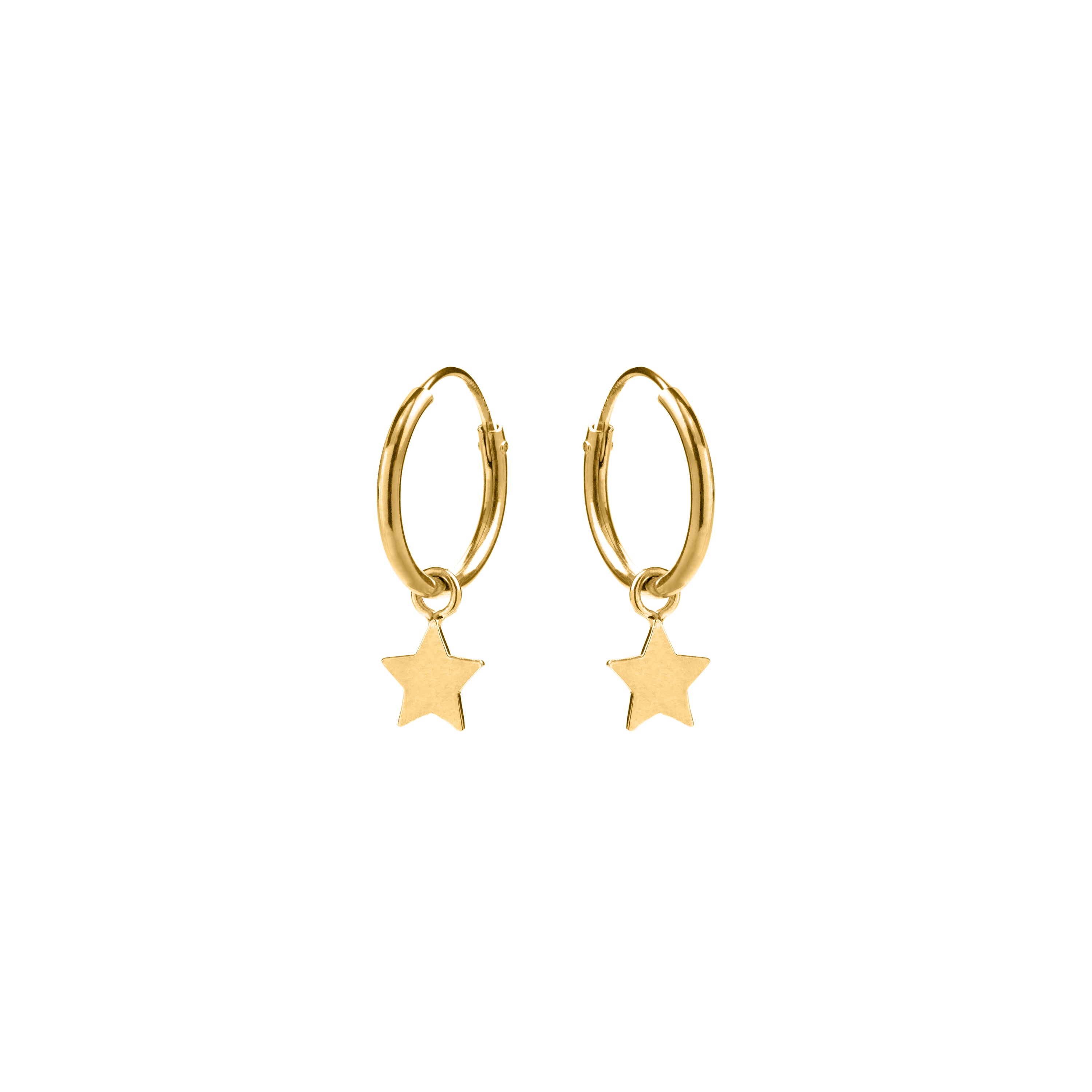 Brincos de Prata de Lei 925 acabados em ouro amarelo 18K - Essential