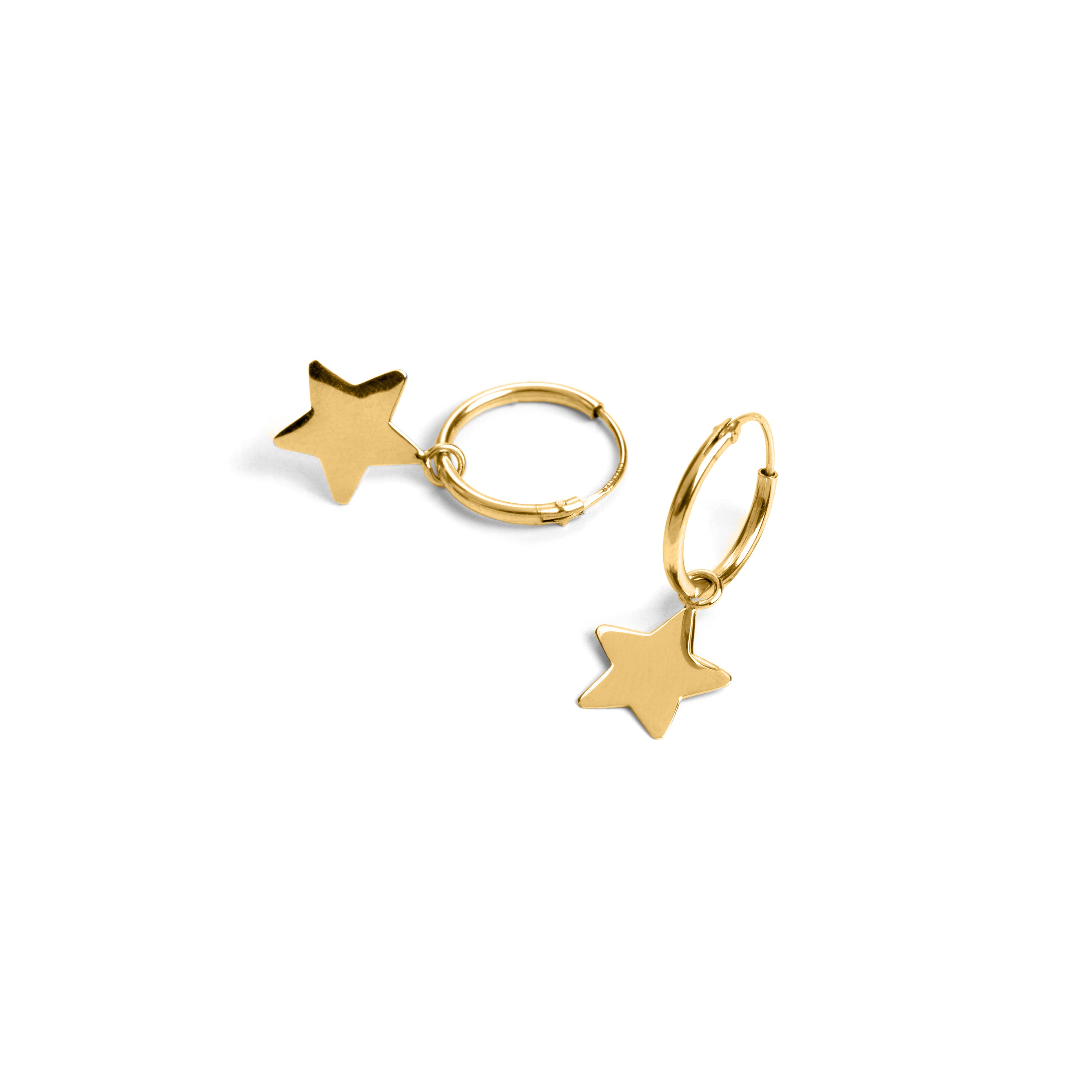Brincos de Prata de Lei 925 acabados em ouro amarelo 18K - Essential