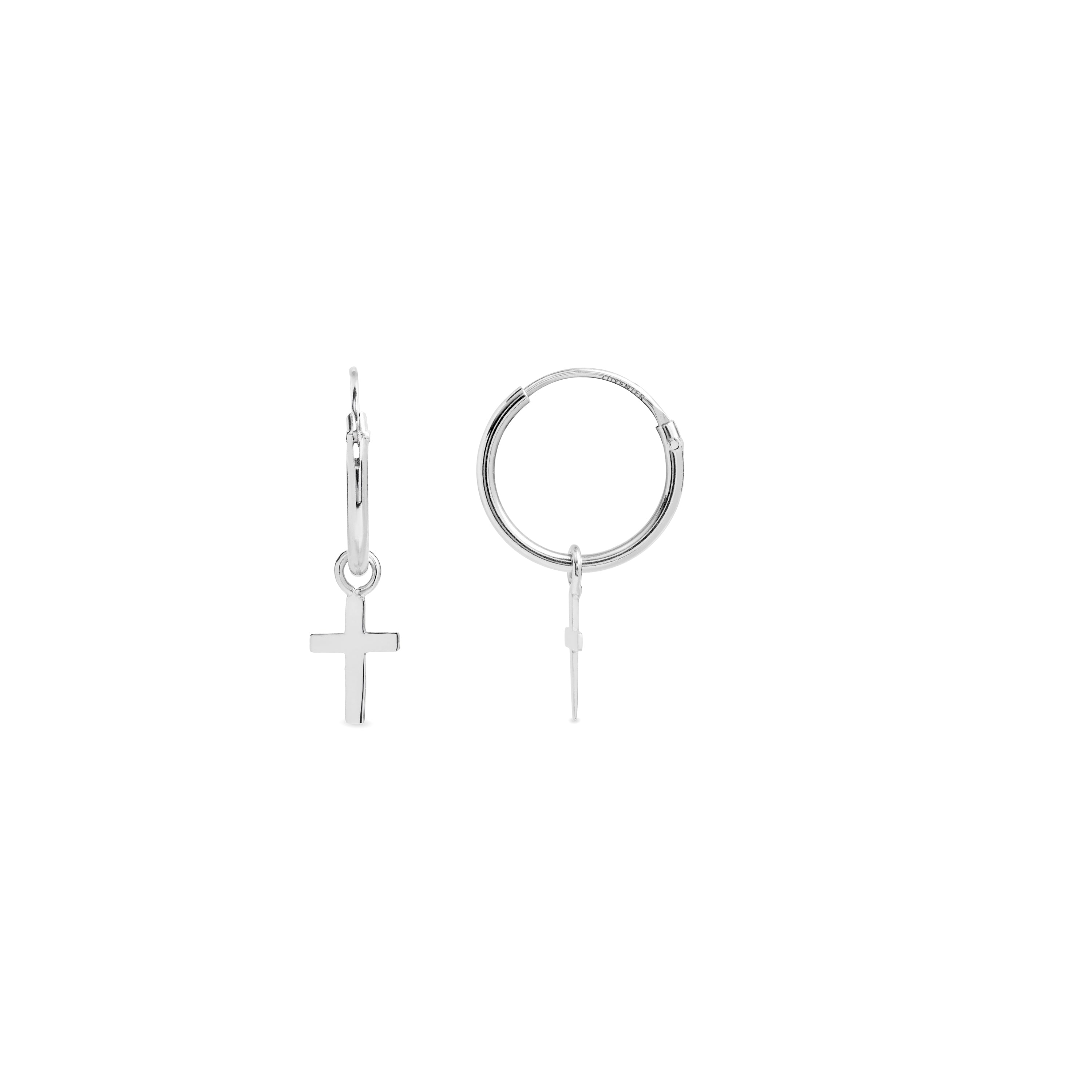 925 Sterling Silver Earrings finished in rhodium - Essential