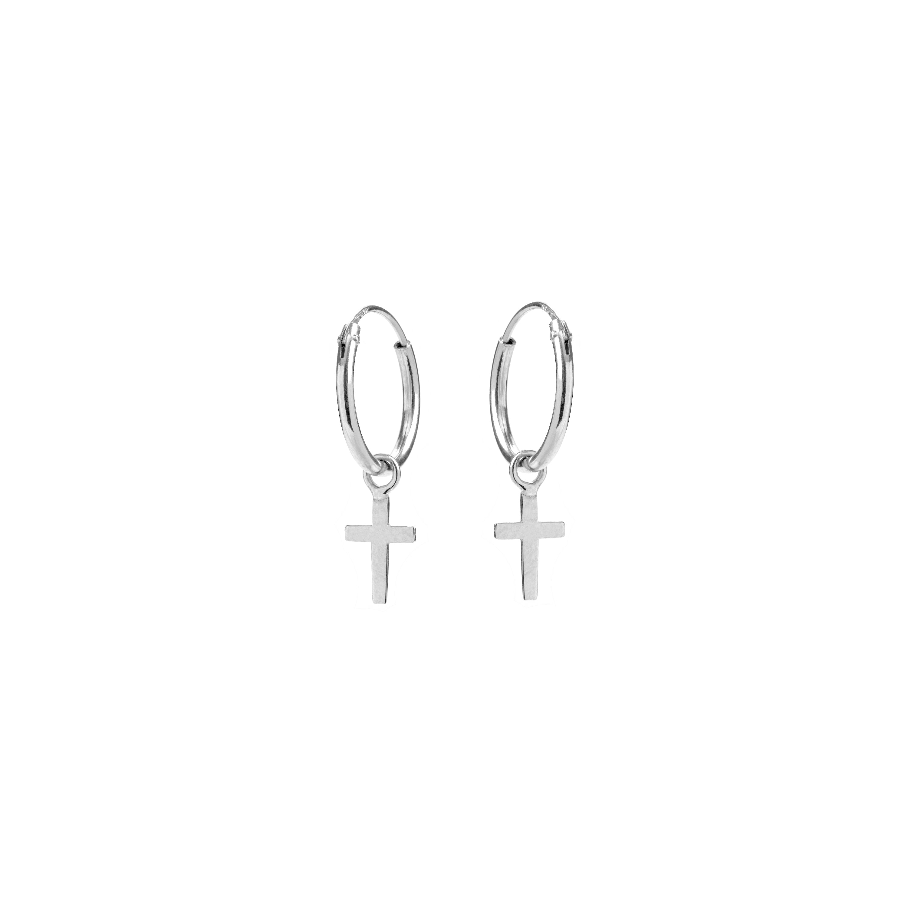 925 Sterling Silver Earrings finished in rhodium - Essential