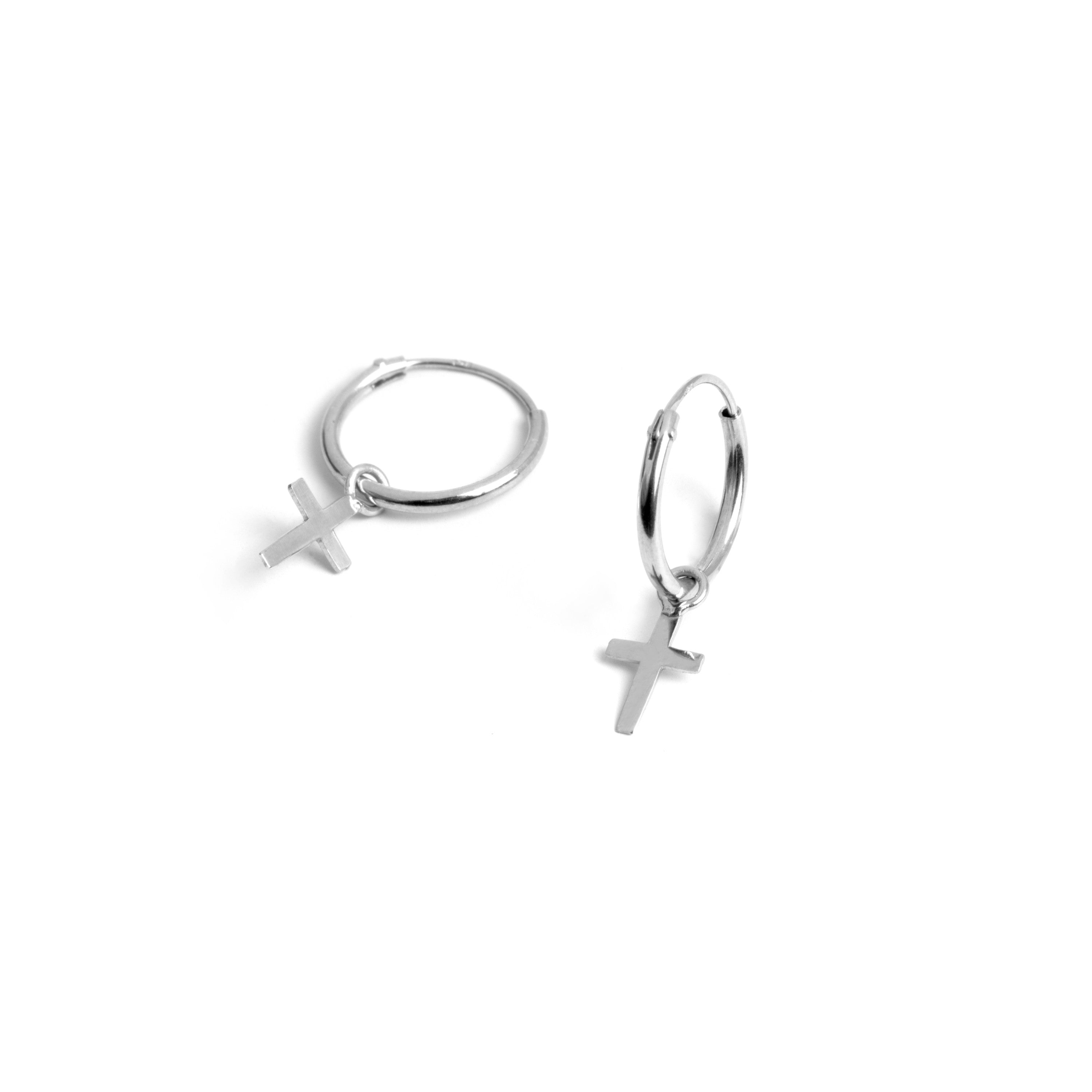 925 Sterling Silver Earrings finished in rhodium - Essential