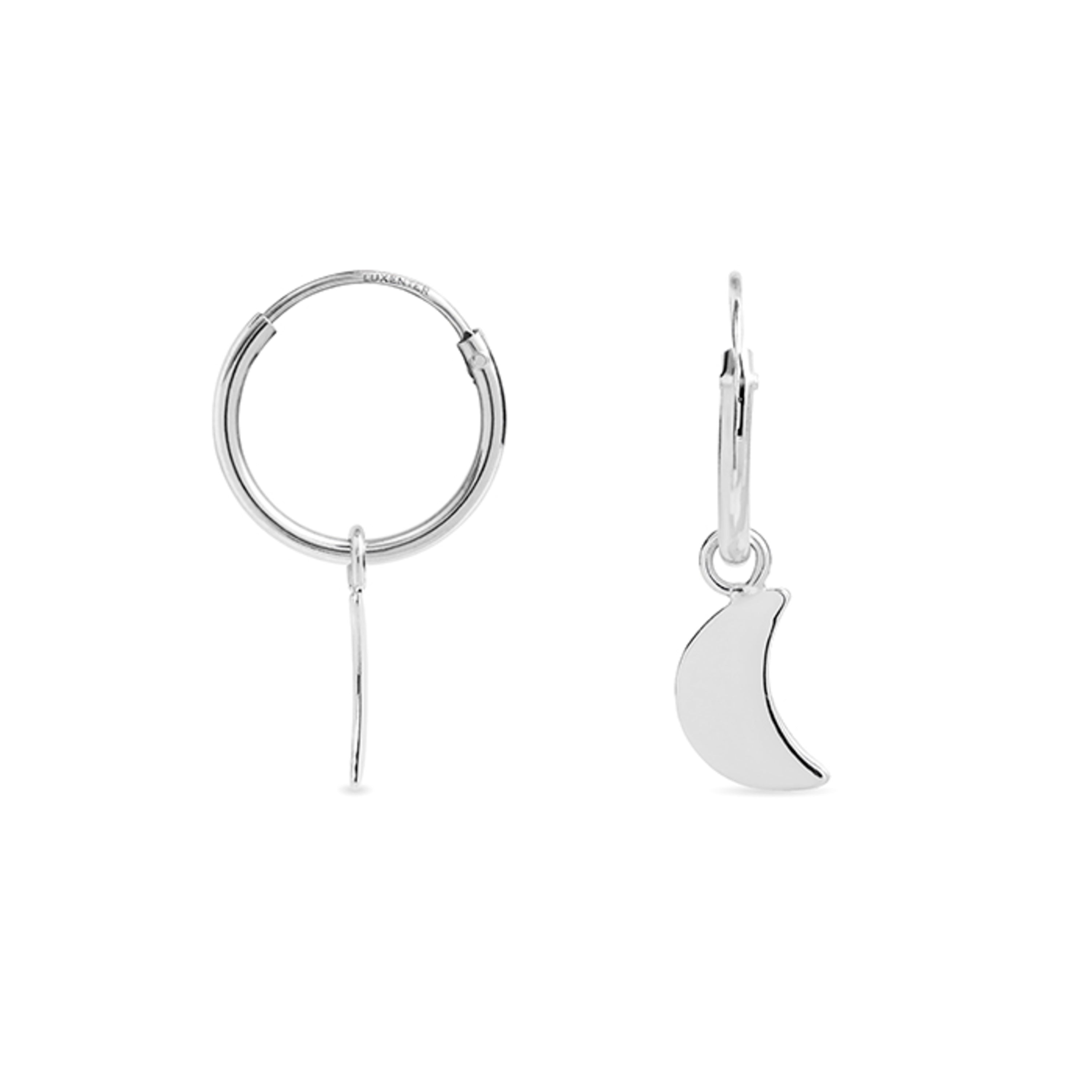 925 Sterling Silver Earrings finished in rhodium - Essential