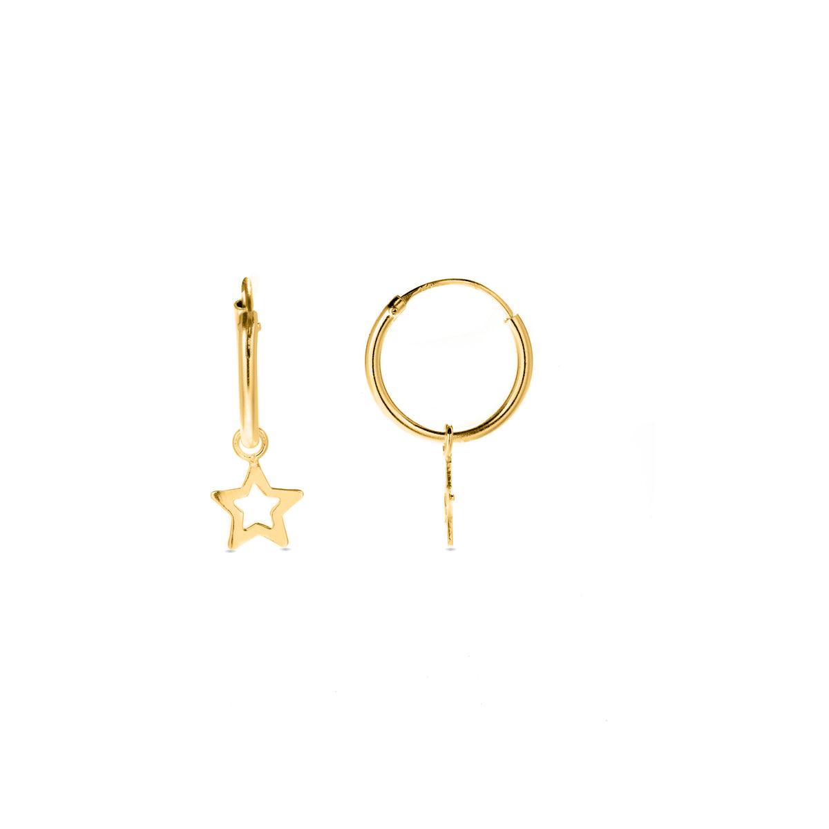Pendientes Plata De Ley 925 acabado oro 18k - Essential