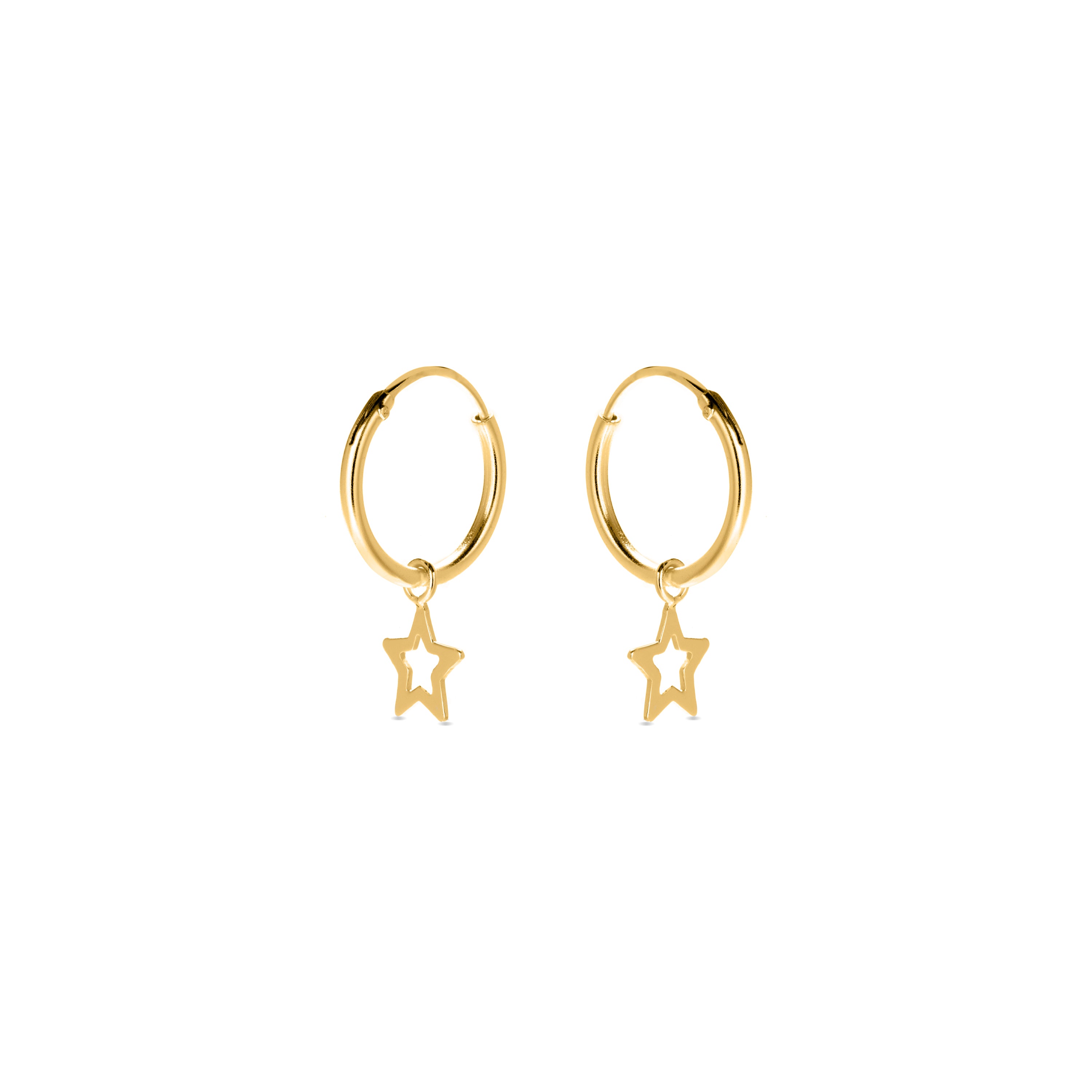 Pendientes Plata De Ley 925 acabado oro 18k - Essential