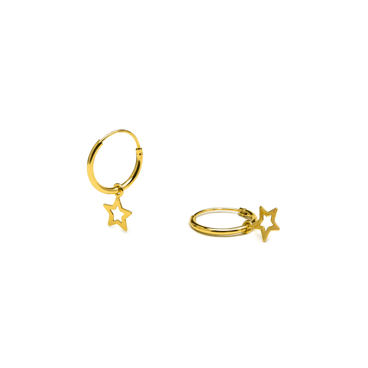 Pendientes Plata De Ley 925 acabado oro 18k - Essential