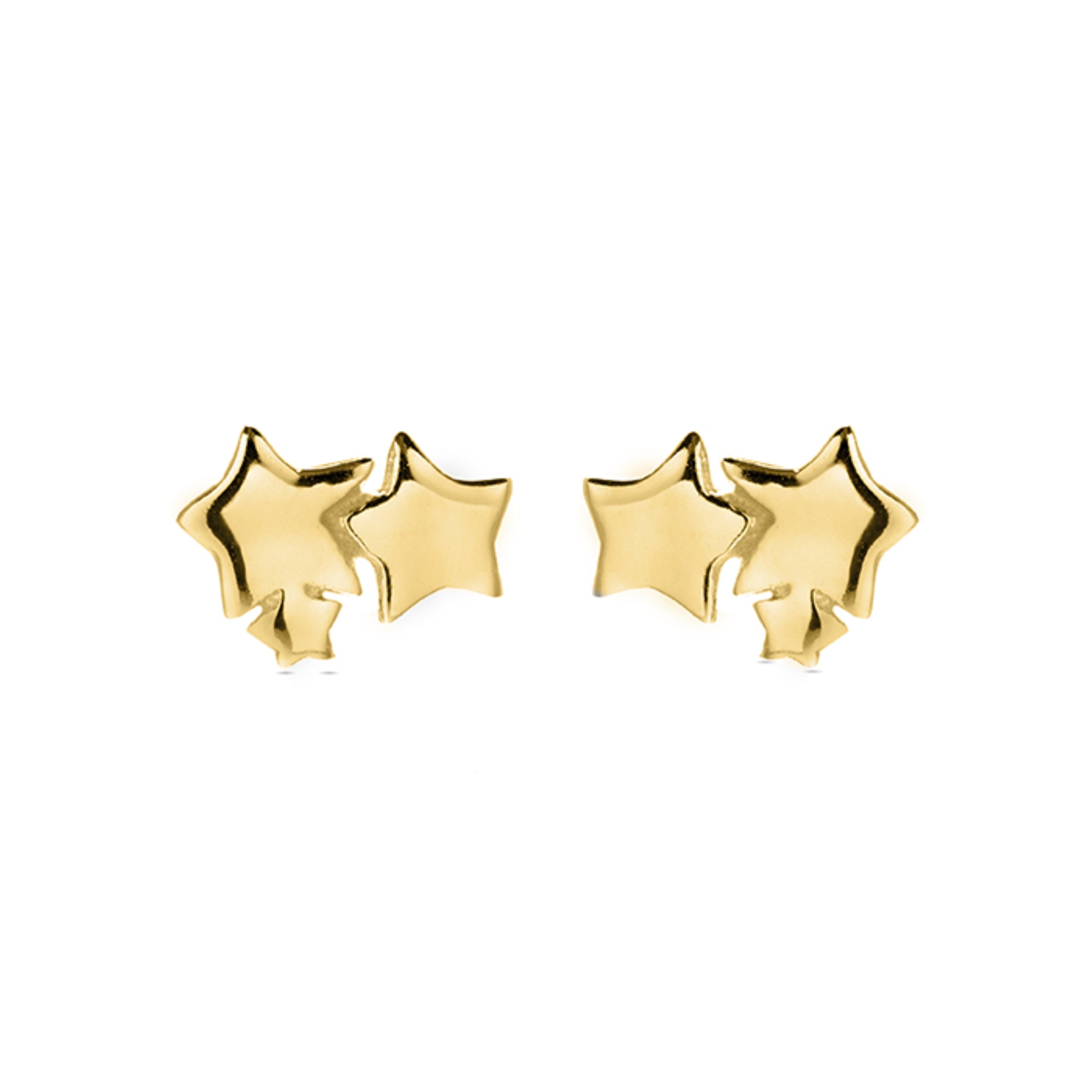 Boucles d'oreilles en argent sterling 925 finition or jaune 18K - Essential