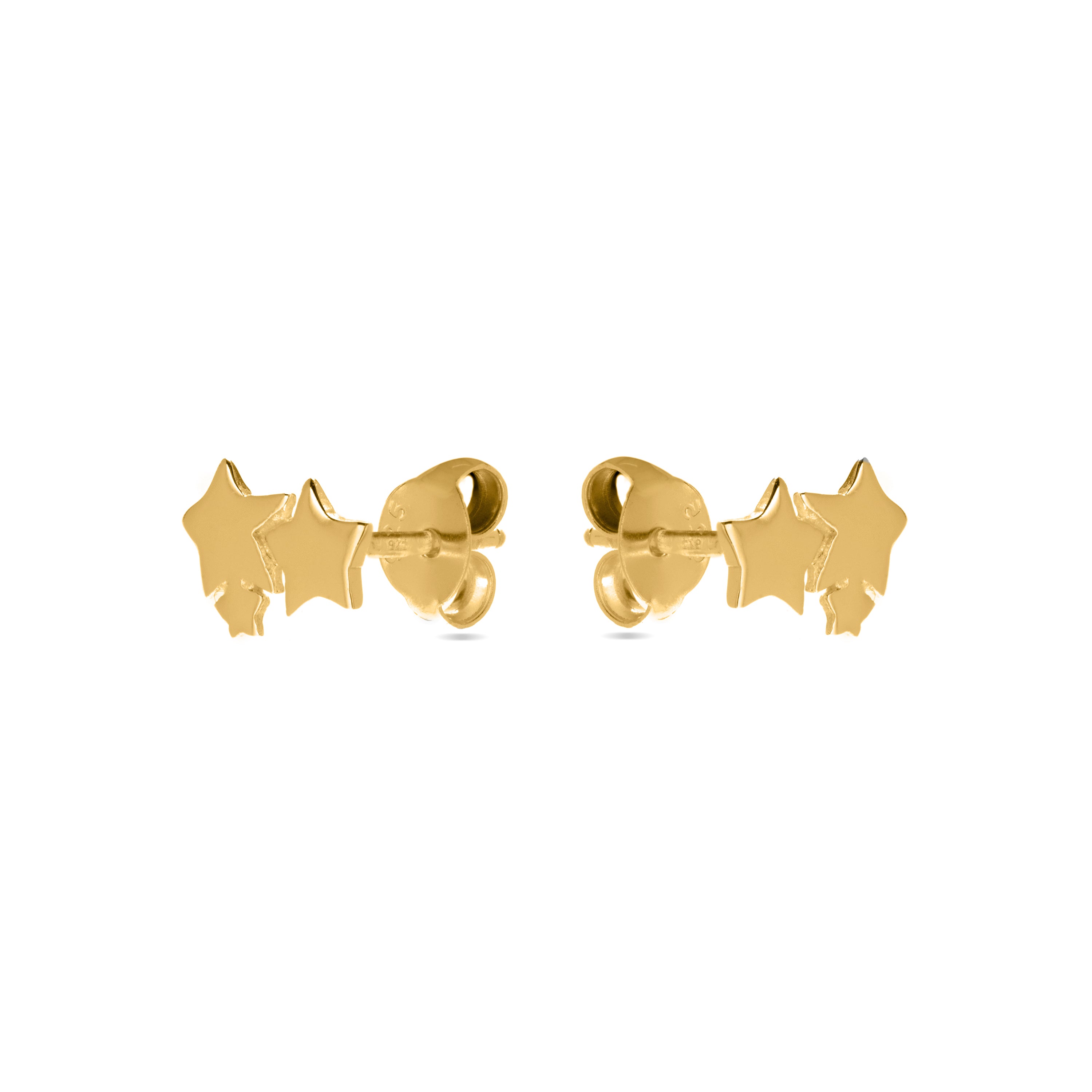 Pendientes de Plata de Ley 925 acabados en oro amarillo 18K - Essential