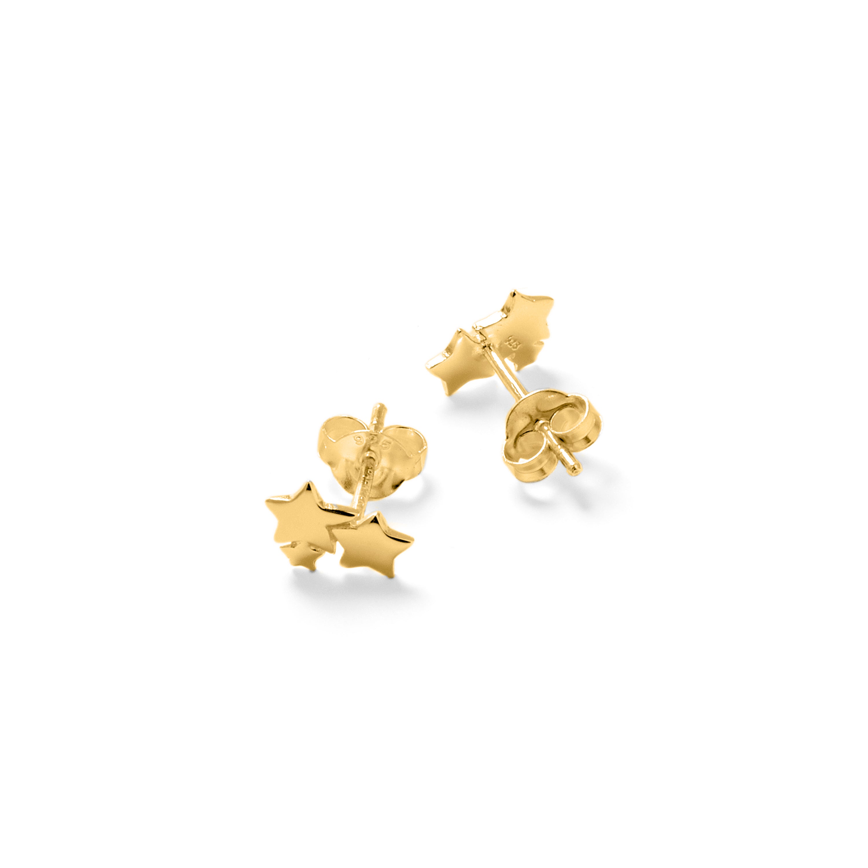 Pendientes de Plata de Ley 925 acabados en oro amarillo 18K - Essential
