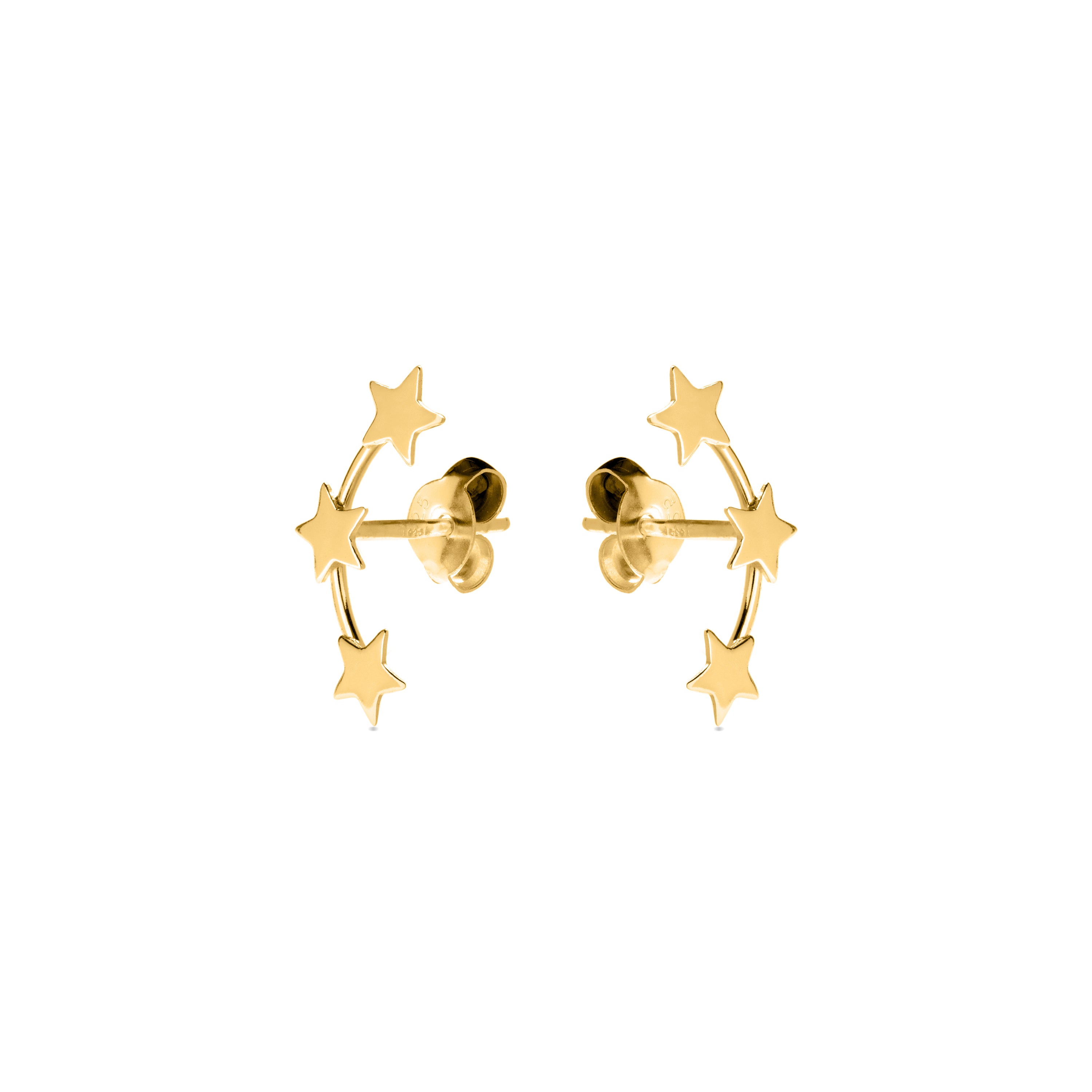 Orecchini in Argento Sterling 925 finiti in oro giallo 18K - Essential