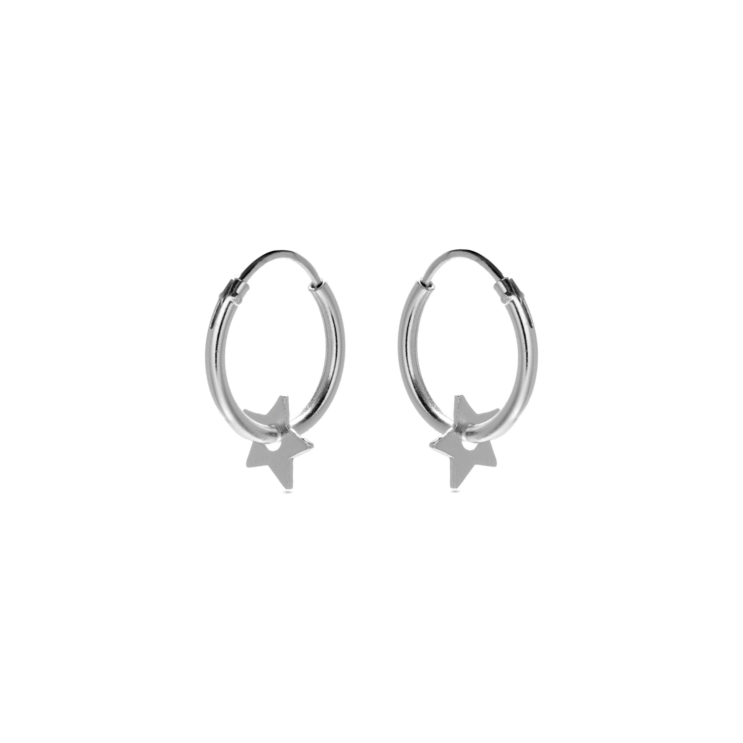 Orecchini in Argento Sterling 925 finiti in rodio - Essential
