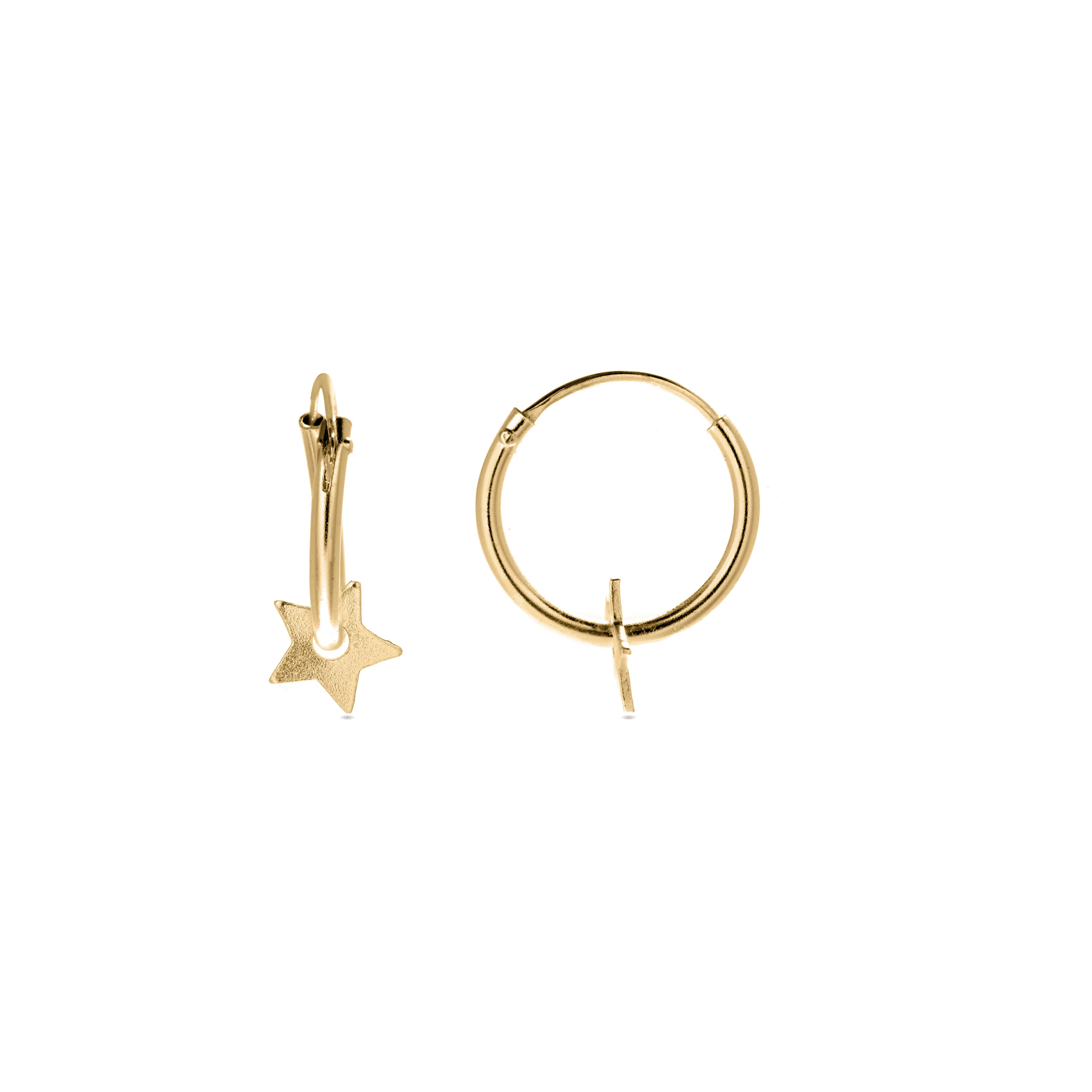 Pendientes de Plata de Ley 925 acabados en oro amarillo 18K - Essential