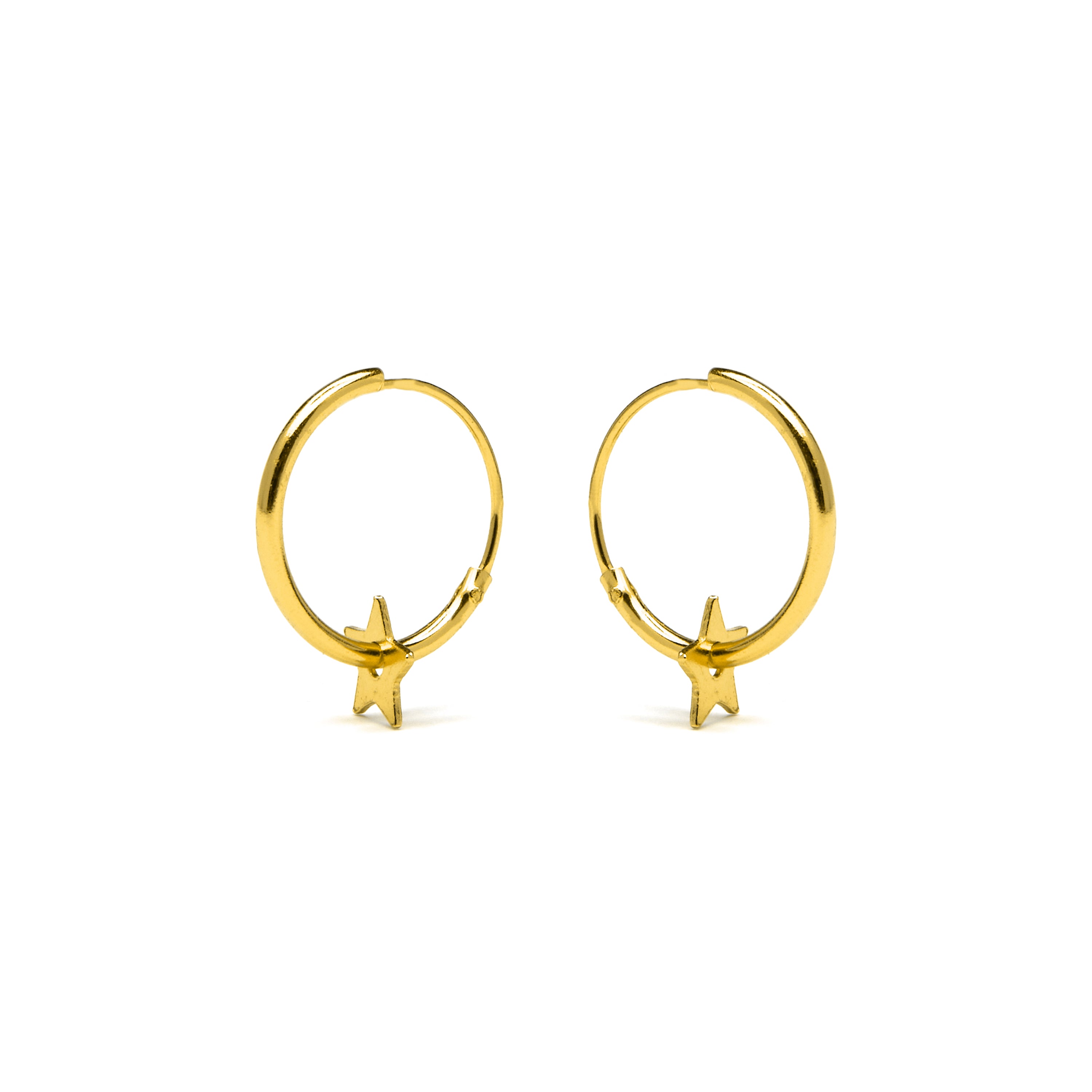 Pendientes de Plata de Ley 925 acabados en oro amarillo 18K - Essential