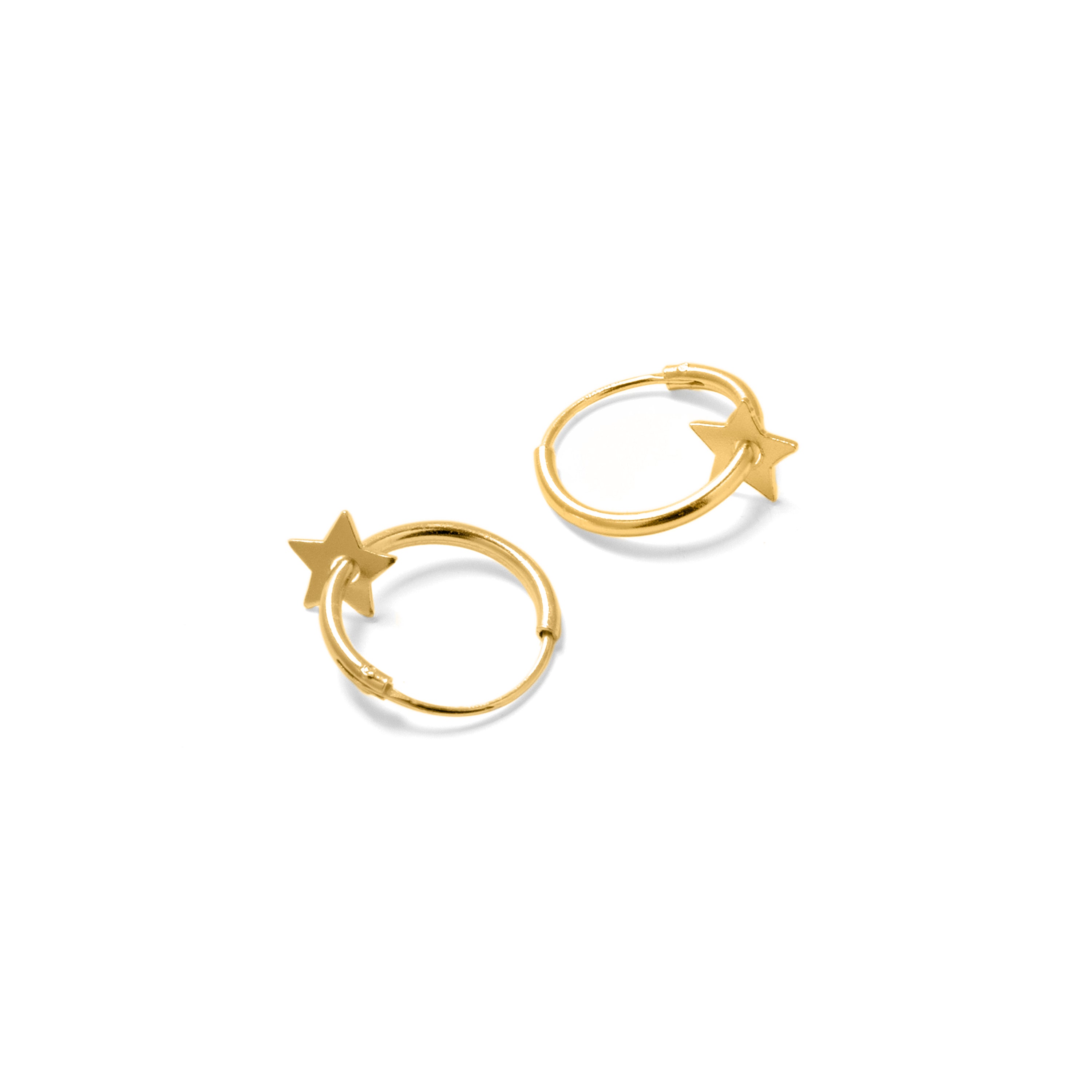 Pendientes de Plata de Ley 925 acabados en oro amarillo 18K - Essential