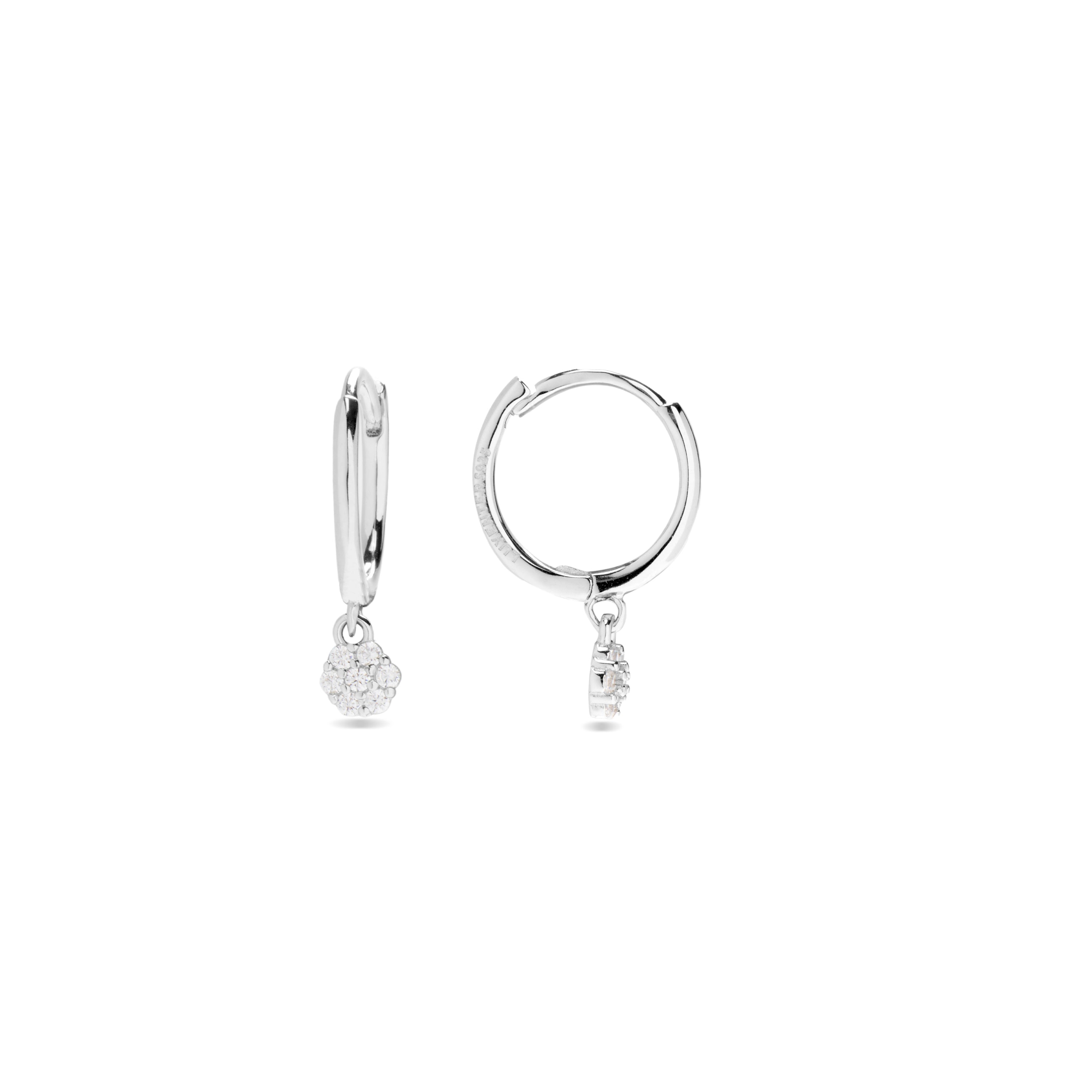 925er Silberohrringe mit Rhodium-Finish - Hamti