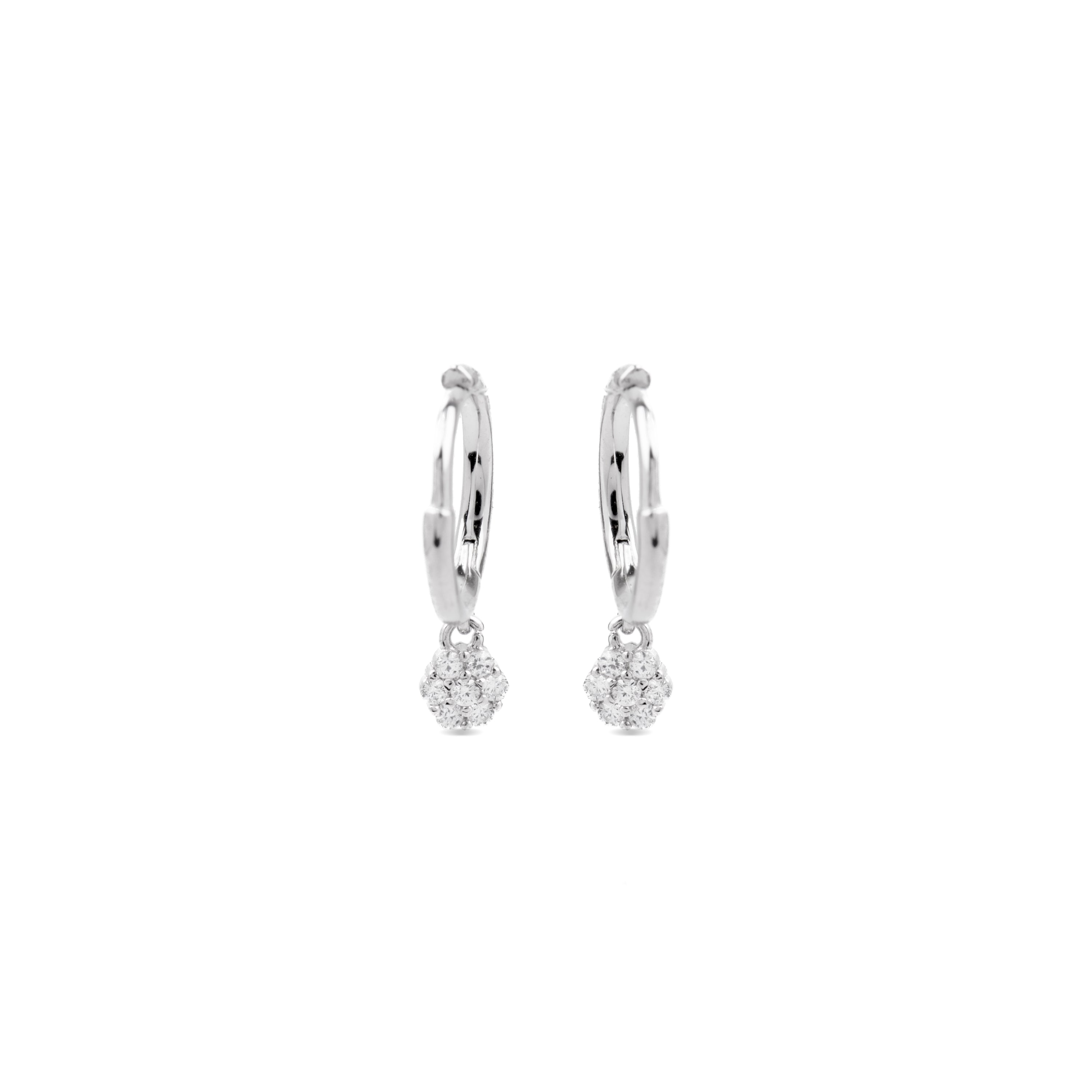 925er Silberohrringe mit Rhodium-Finish - Hamti
