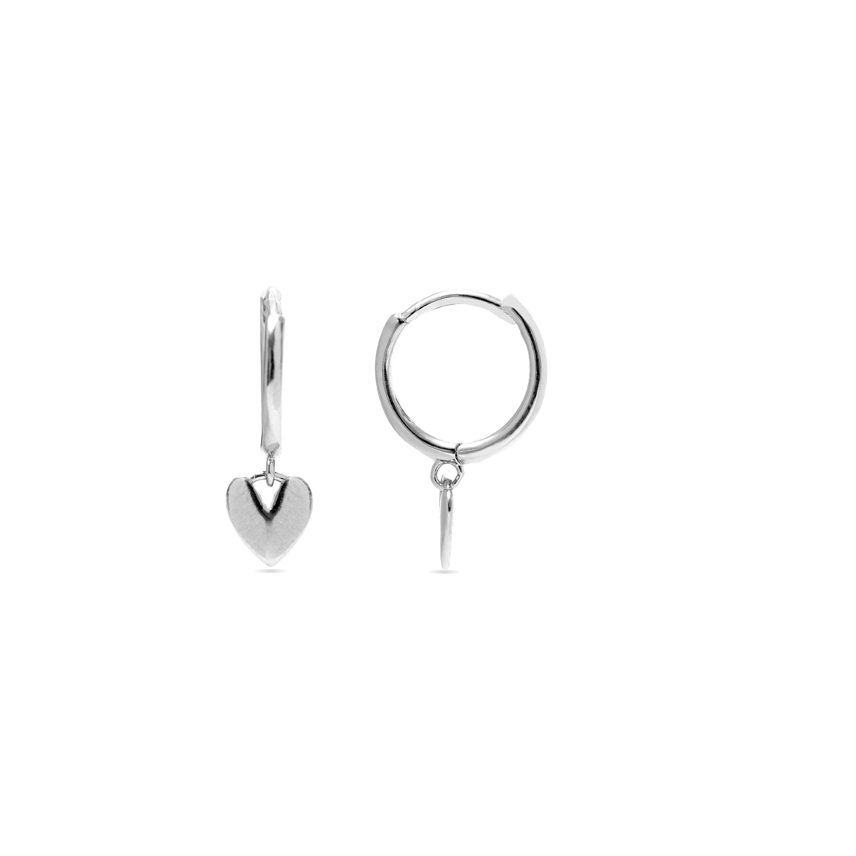 925 Sterling Silver Earrings finished in rhodium - Kimlik