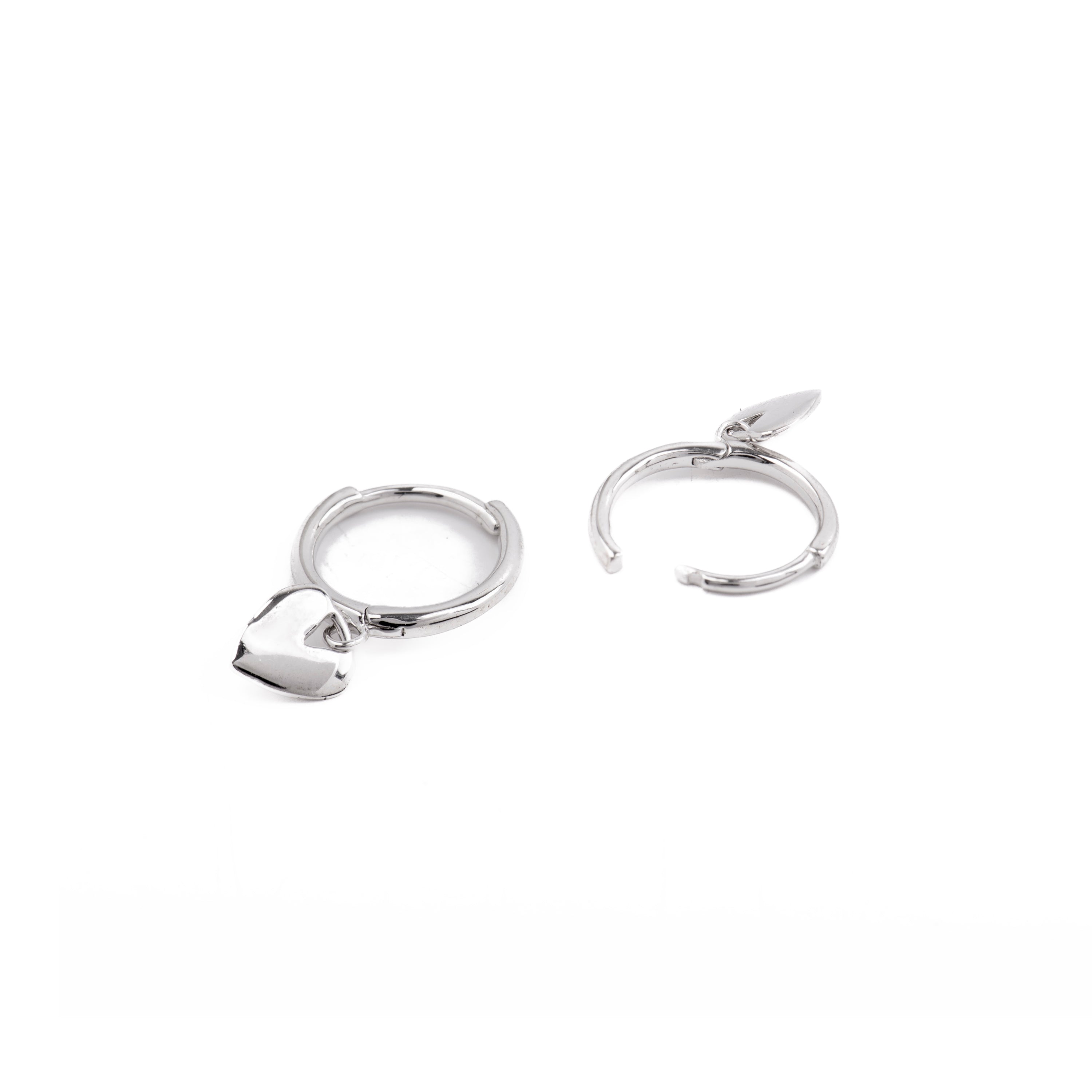 925 Sterling Silver Earrings finished in rhodium - Kimlik