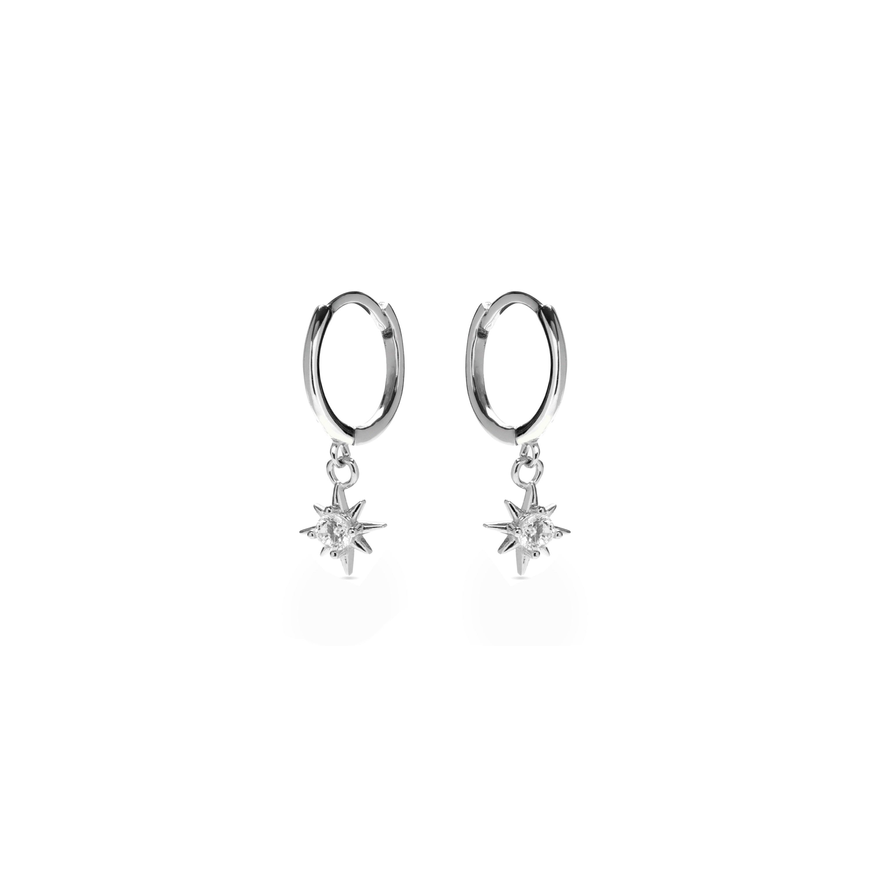 Pendientes de Plata de Ley 925 con Circonita Brillante acabados en rodio - Lisit