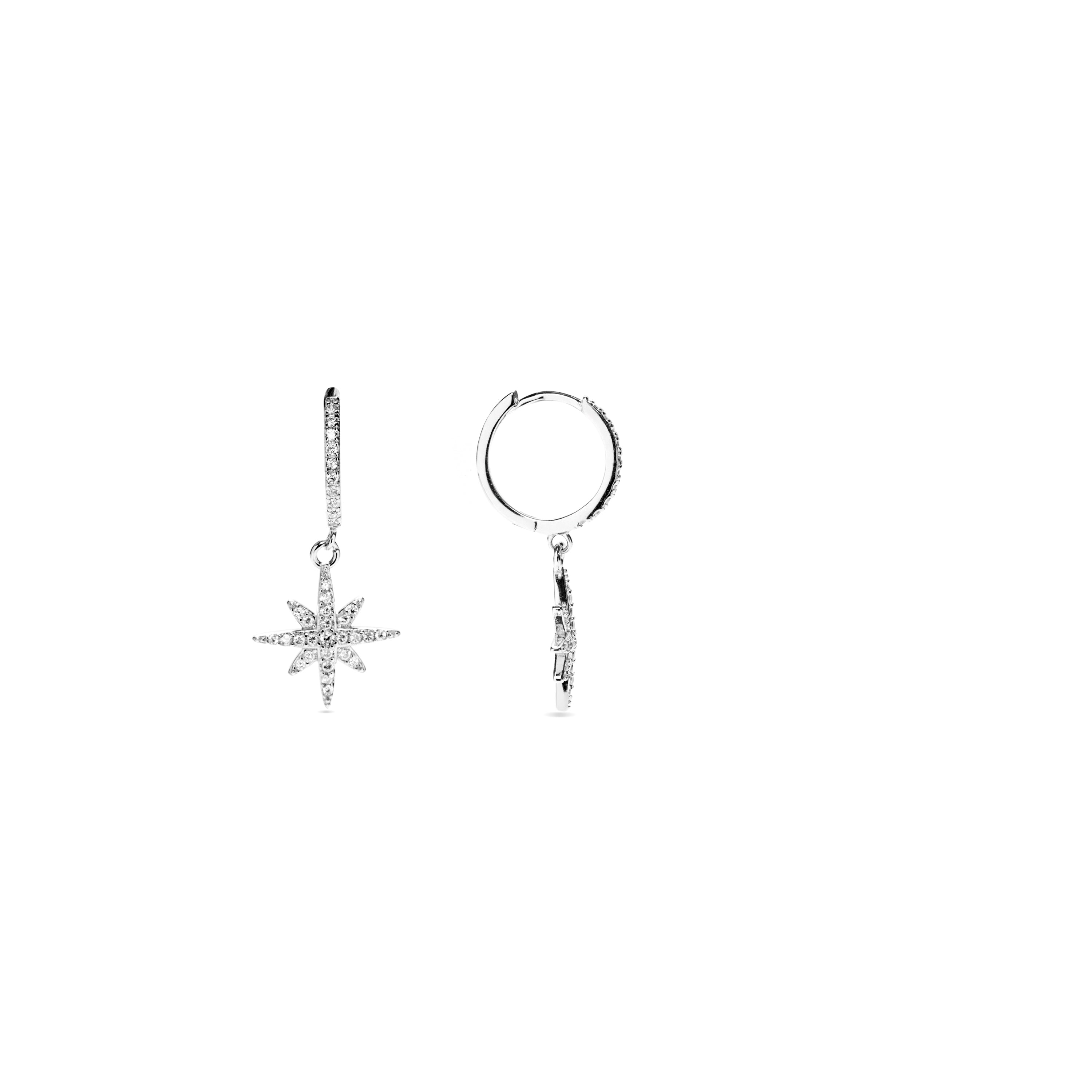 Orecchini in Argento Sterling 925 con Zirconia Cubica brillanti finiti in rodio - Lapai