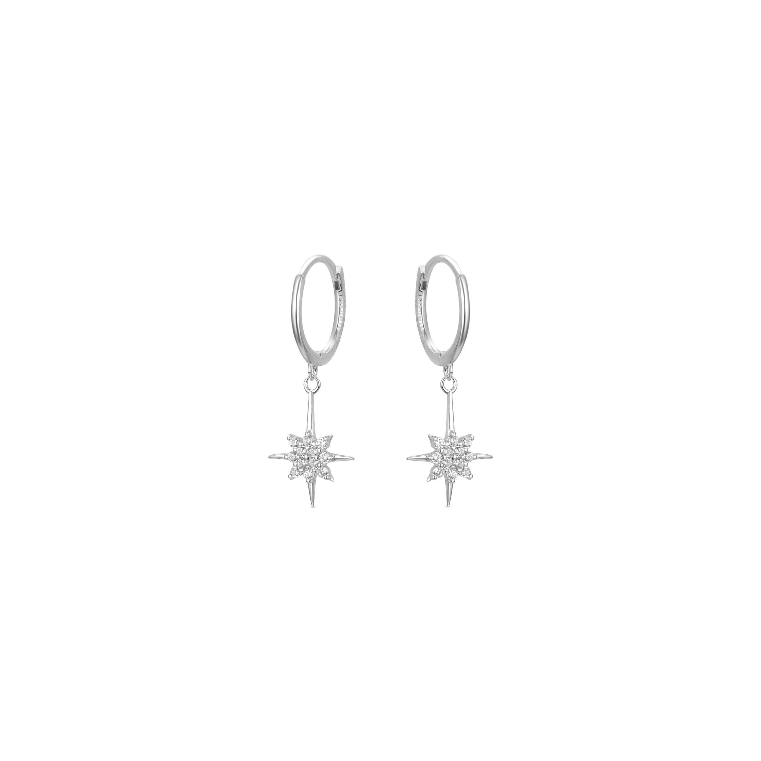 Orecchini in Argento Sterling 925 con Zirconia Cubica brillanti finiti in rodio - Lapai