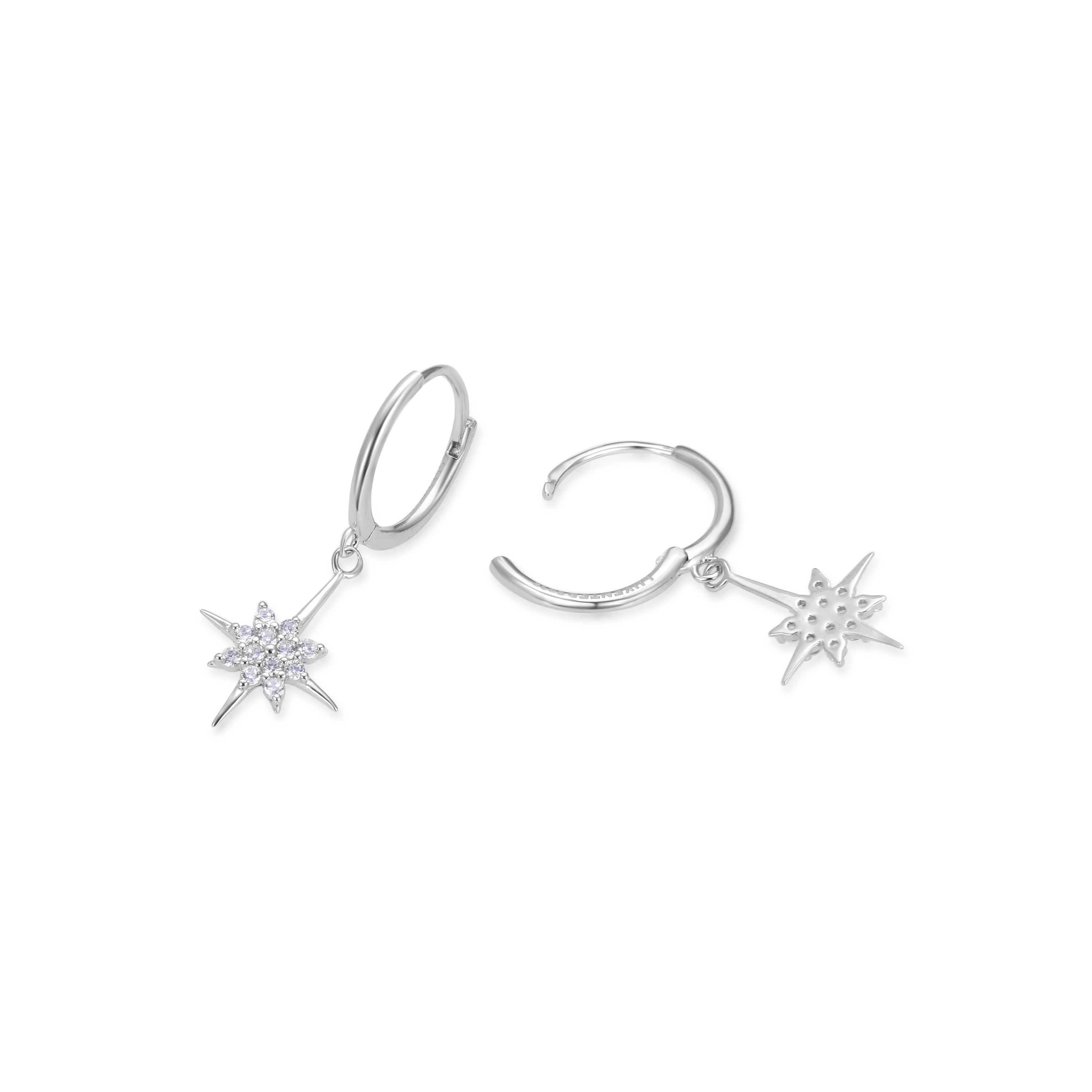 Orecchini in Argento Sterling 925 con Zirconia Cubica brillanti finiti in rodio - Lapai