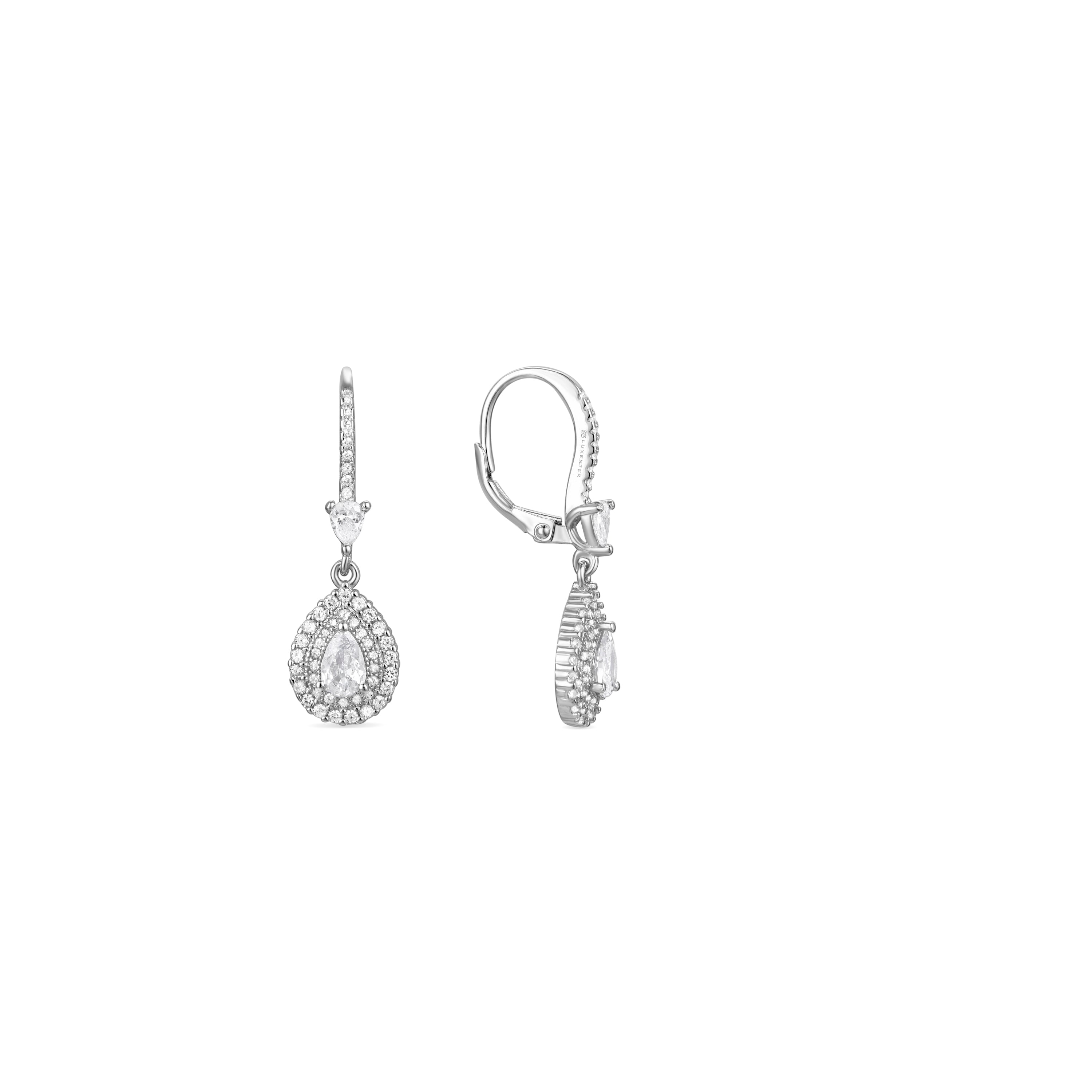 Orecchini in Argento Sterling 925 con Zirconia Cubica brillanti finiti in rodio - Shiyi
