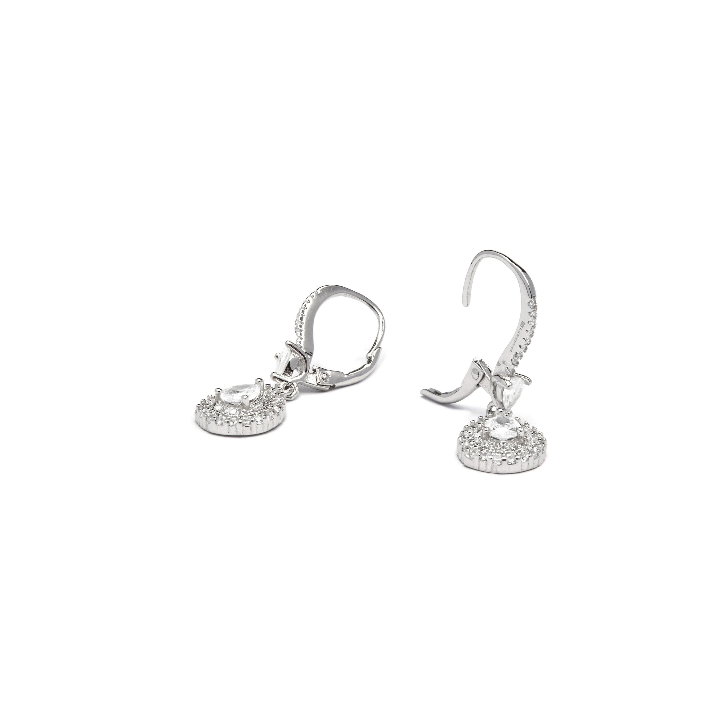 Orecchini in Argento Sterling 925 con Zirconia Cubica brillanti finiti in rodio - Shiyi