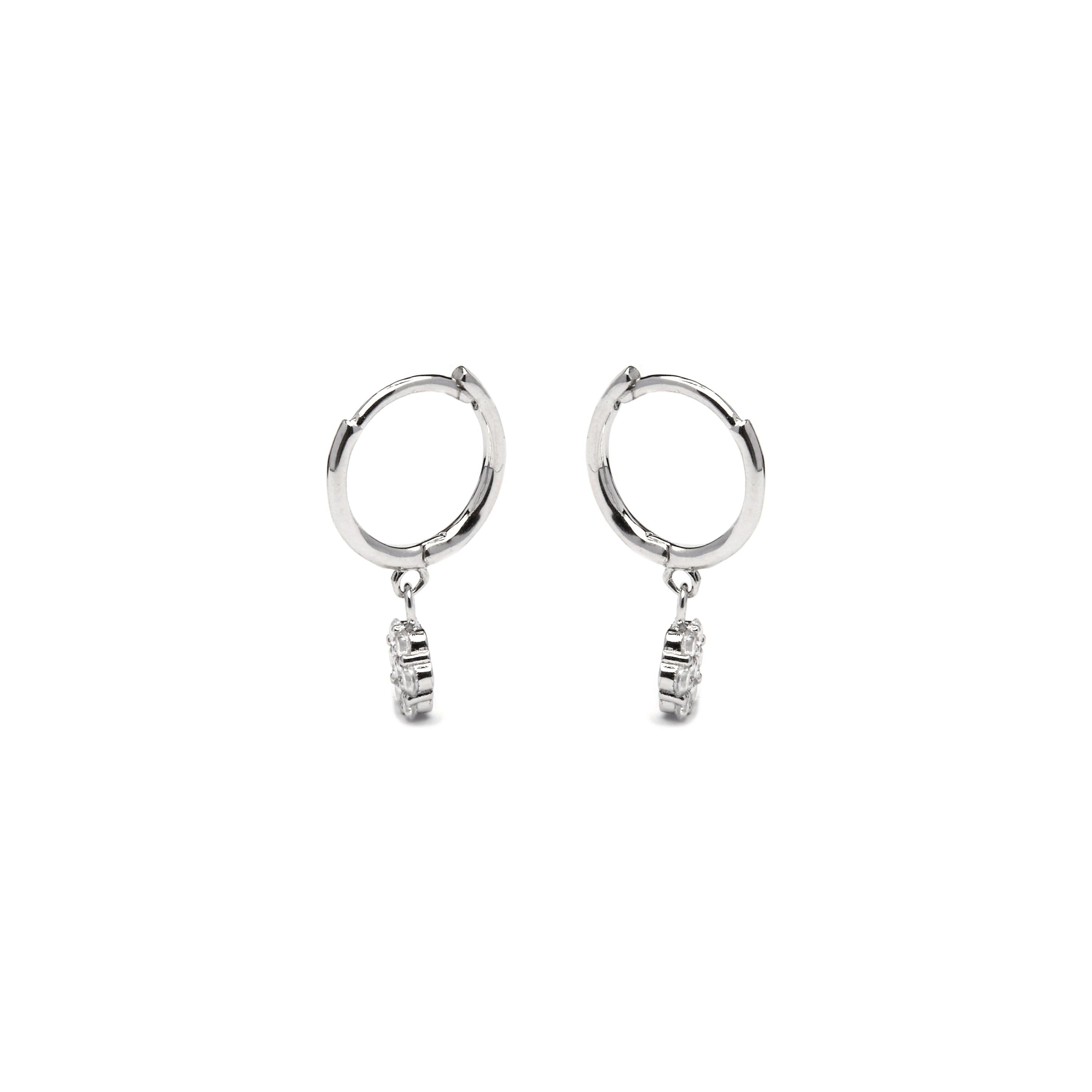 Pendientes de Plata de Ley 925 y Circonita Brillante acabados en rodio - Lipyo
