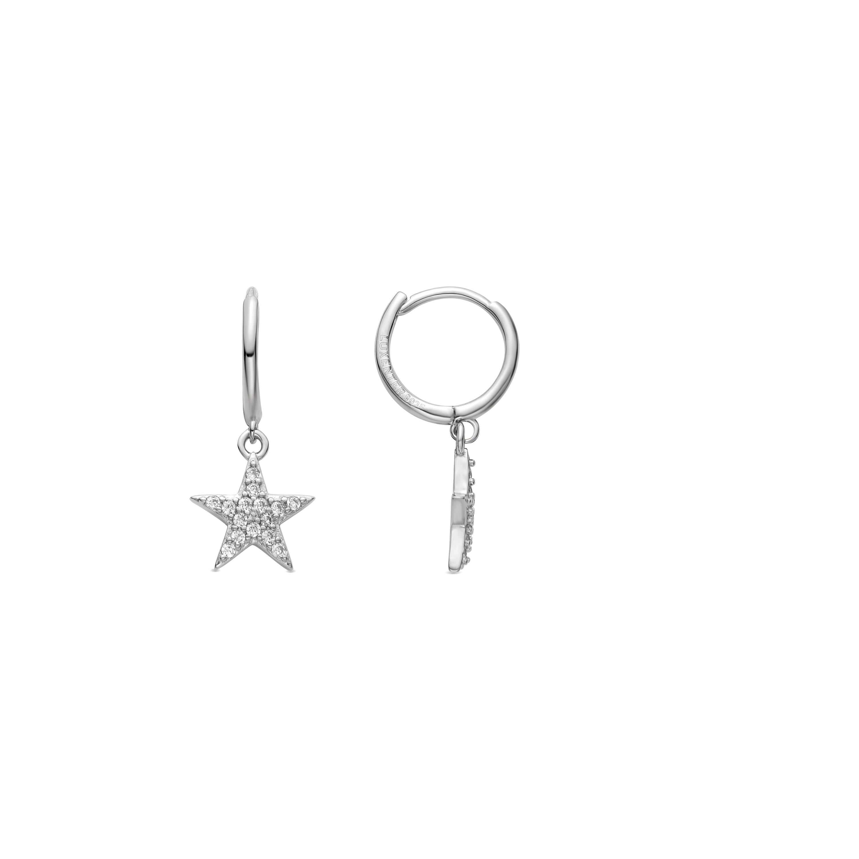 Orecchini in Argento Sterling 925 e Zirconia Cubica con finitura in rodio - Tuthe