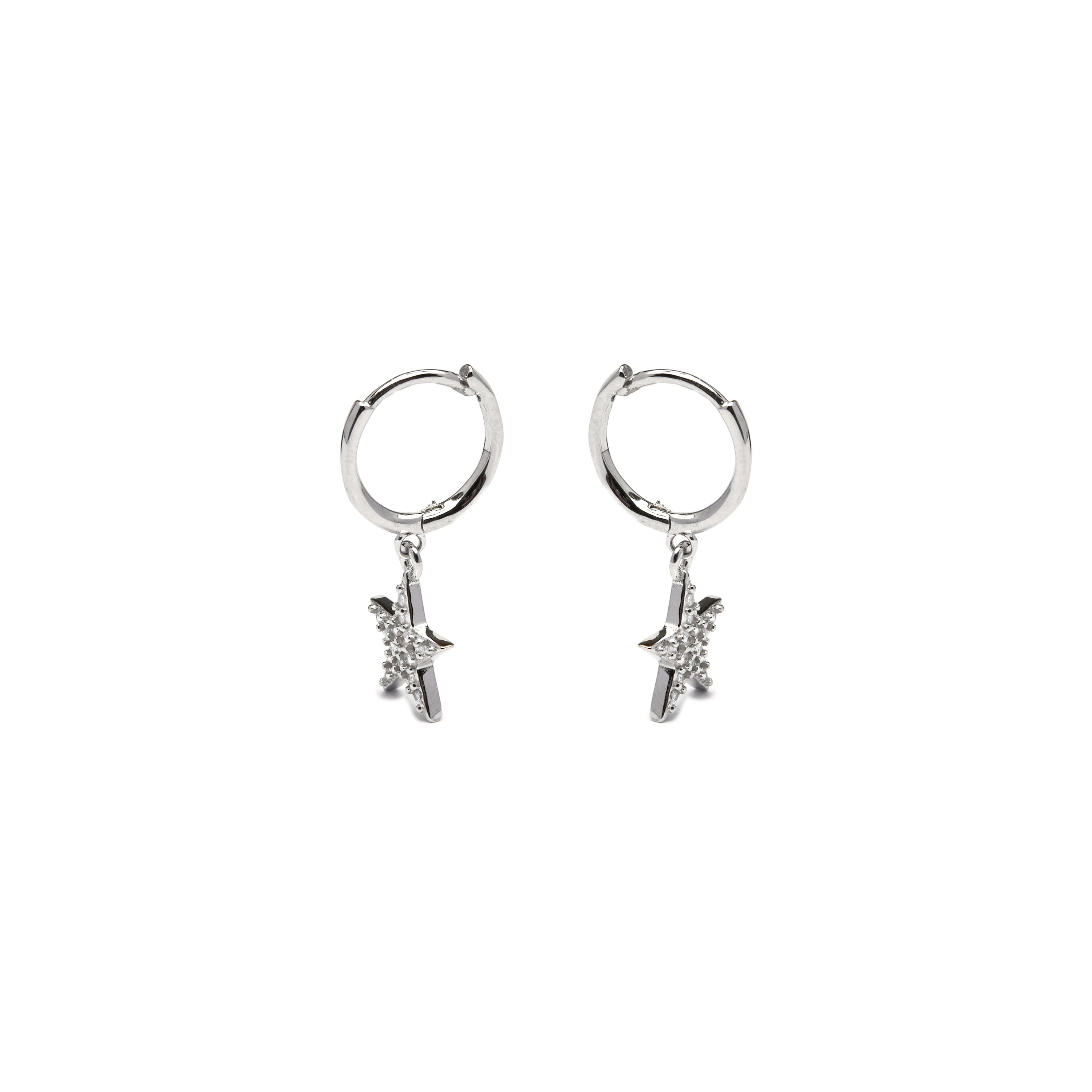 Orecchini in Argento Sterling 925 e Zirconia Cubica con finitura in rodio - Tuthe