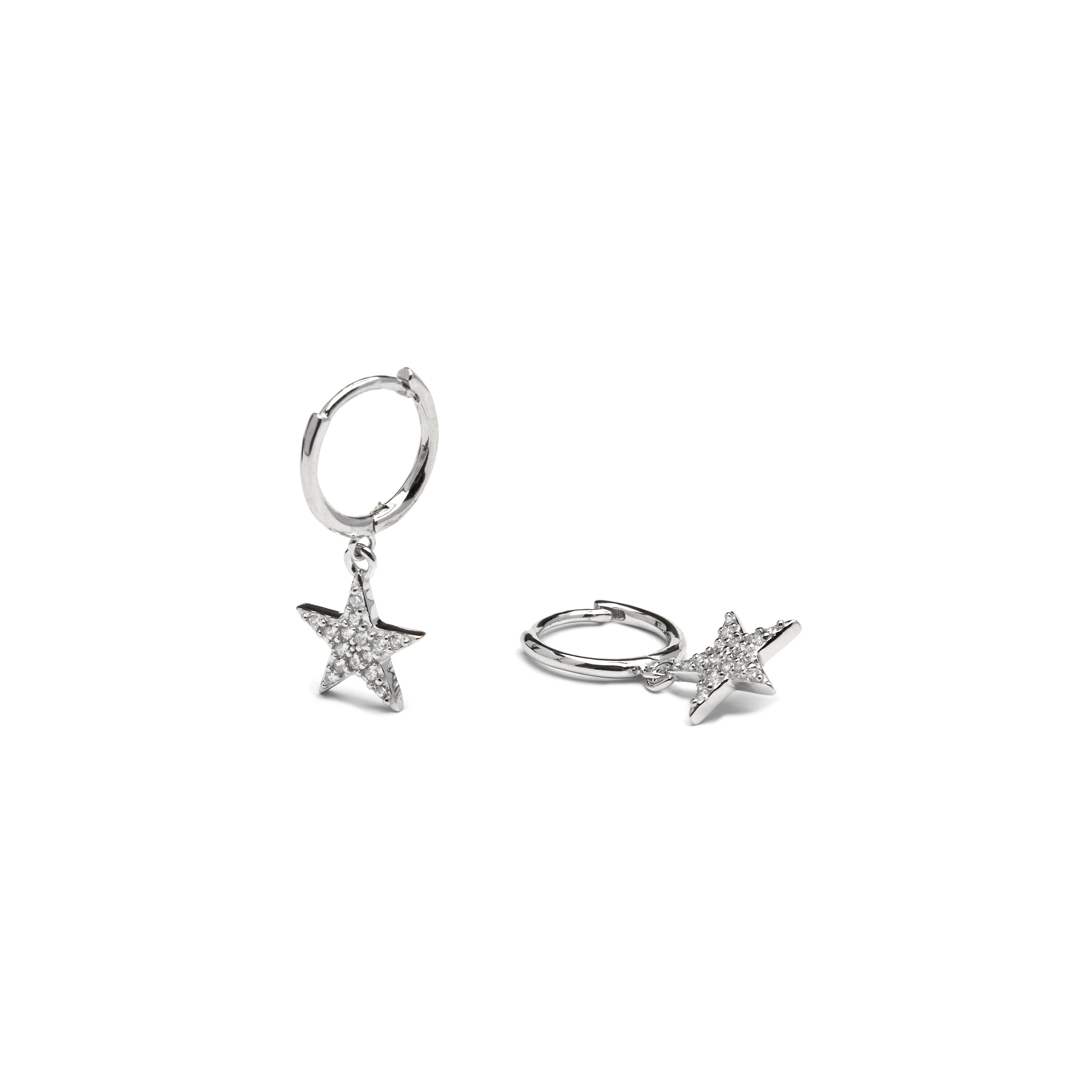 Orecchini in Argento Sterling 925 e Zirconia Cubica con finitura in rodio - Tuthe