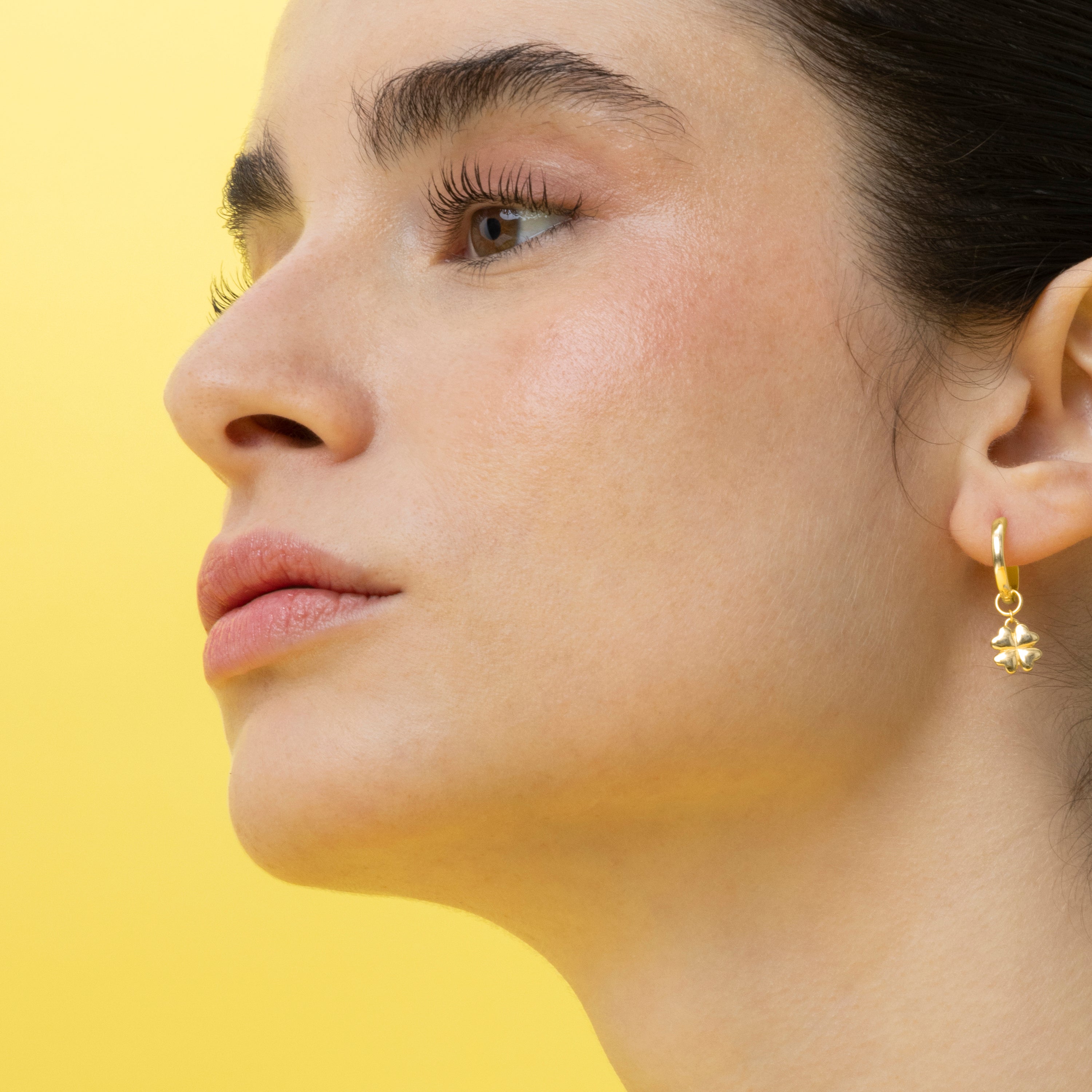 Pendientes de Plata de Ley 925 acabados en oro amarillo 18K - Dira