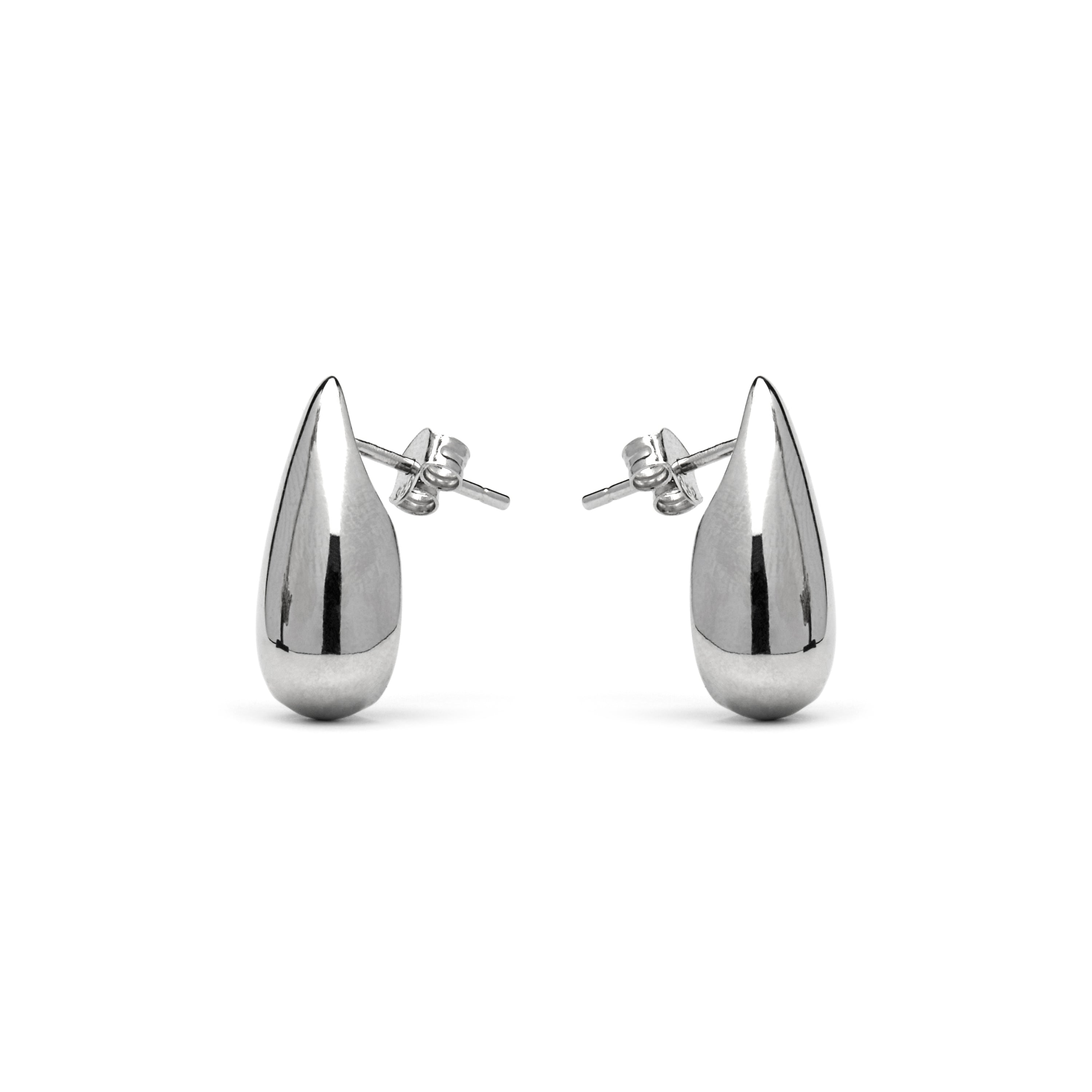 925 Sterling Silver Earrings with Rhodium Finish - Leofra