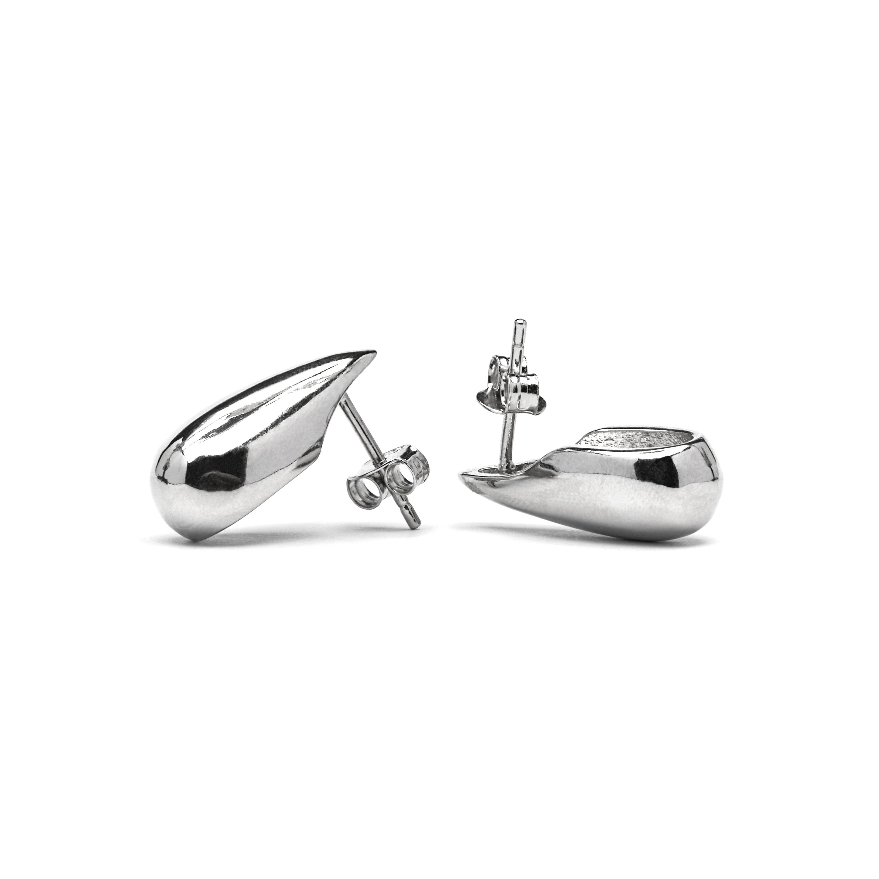 925 Sterling Silver Earrings with Rhodium Finish - Leofra