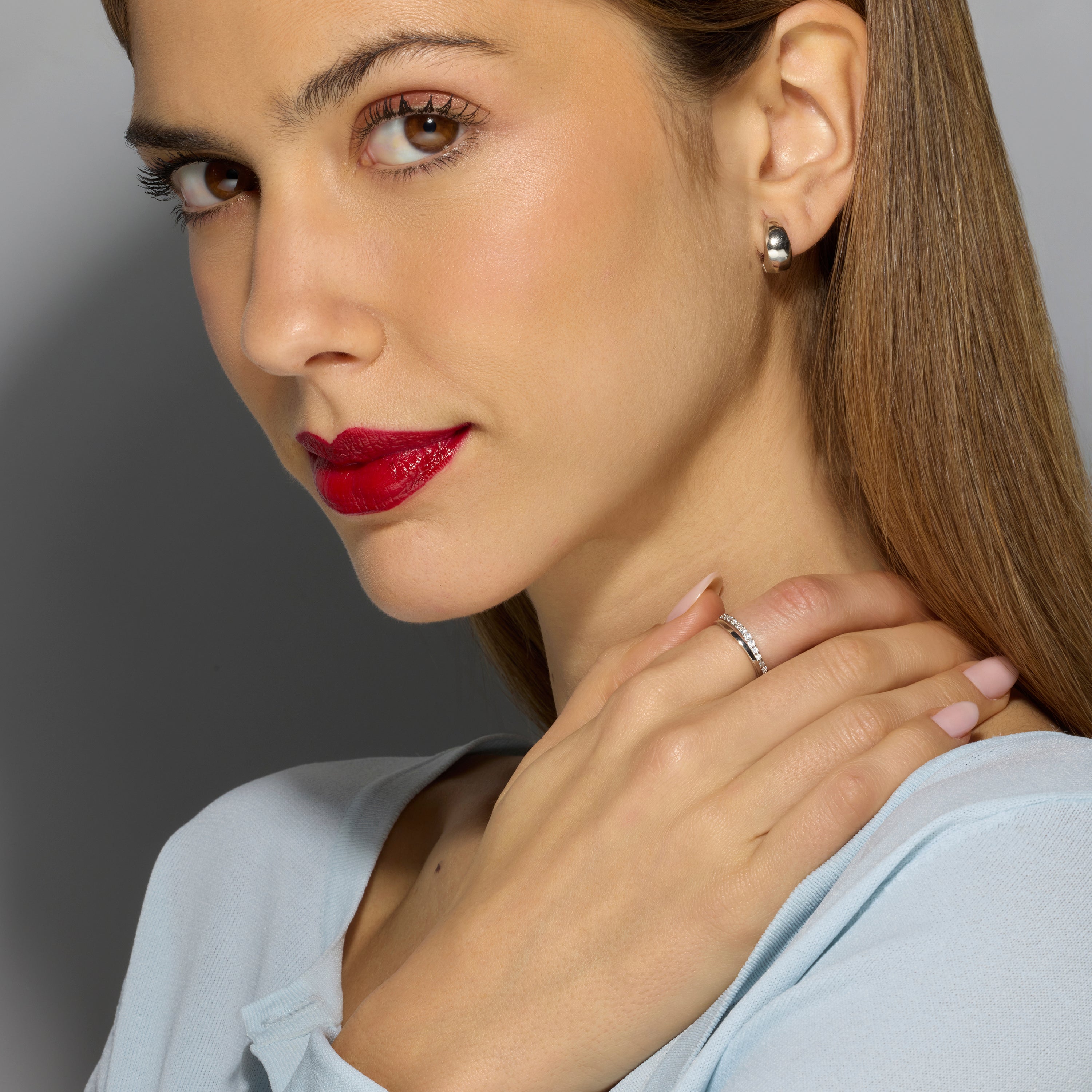 Ohrringe aus 925er Sterlingsilber mit Rhodium-Finish - Zarael