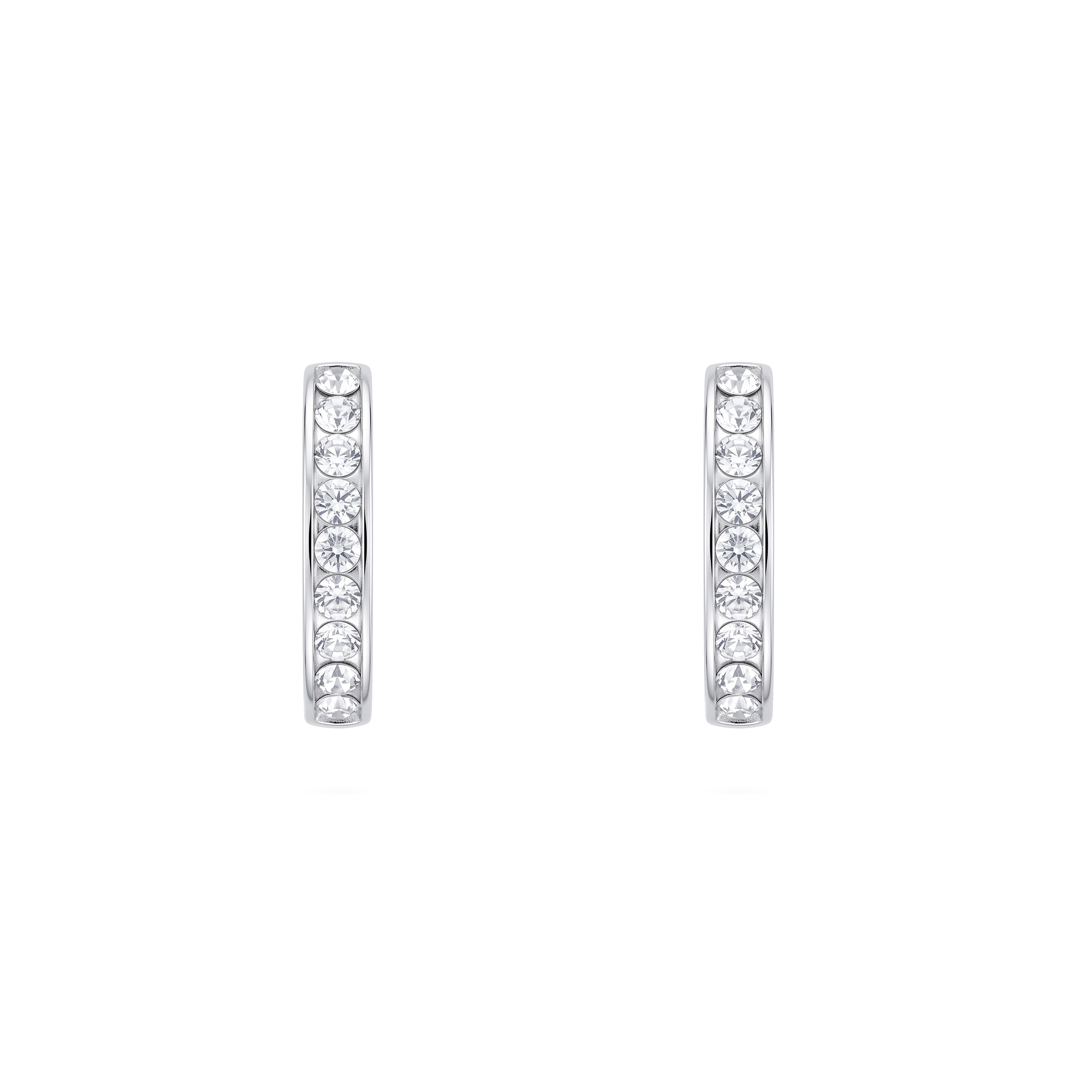 Pendientes de plata de Ley 925 y Circonita Brillante acabado en rodio - Cainci
