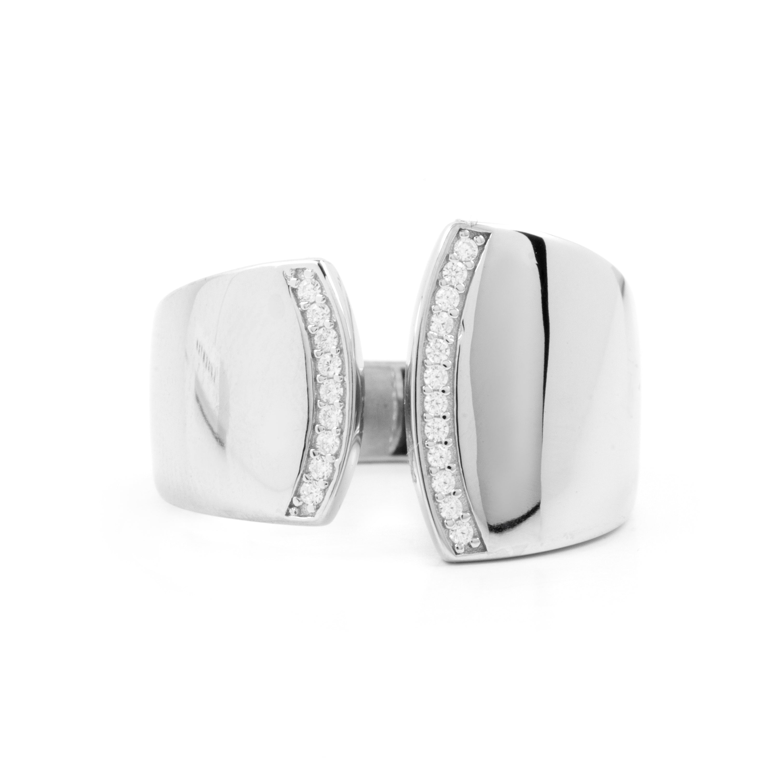 Bague en argent sterling 925 finition rhodium - Kensi